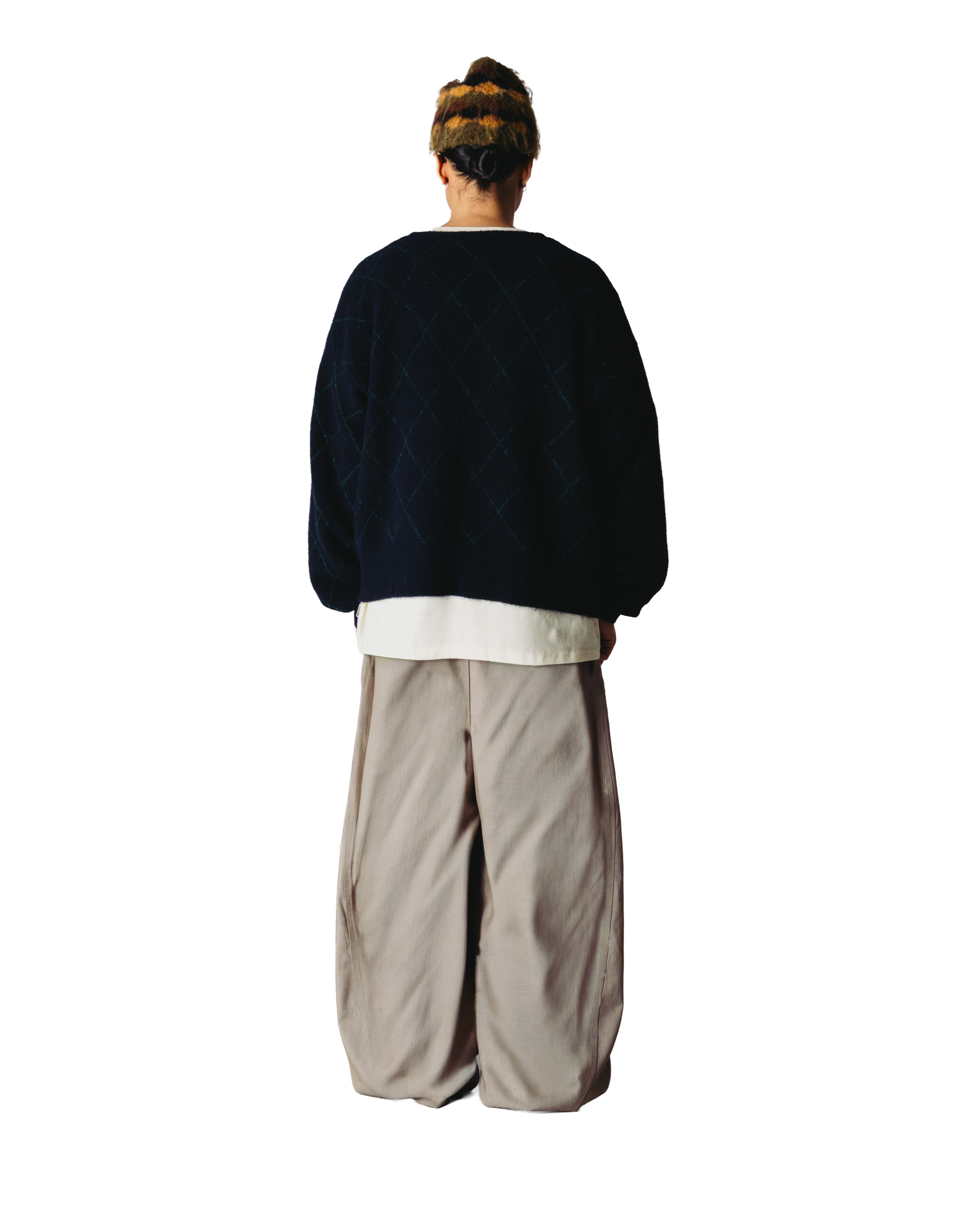 Woodbird WBOni Check Cardigan Knits Navy
