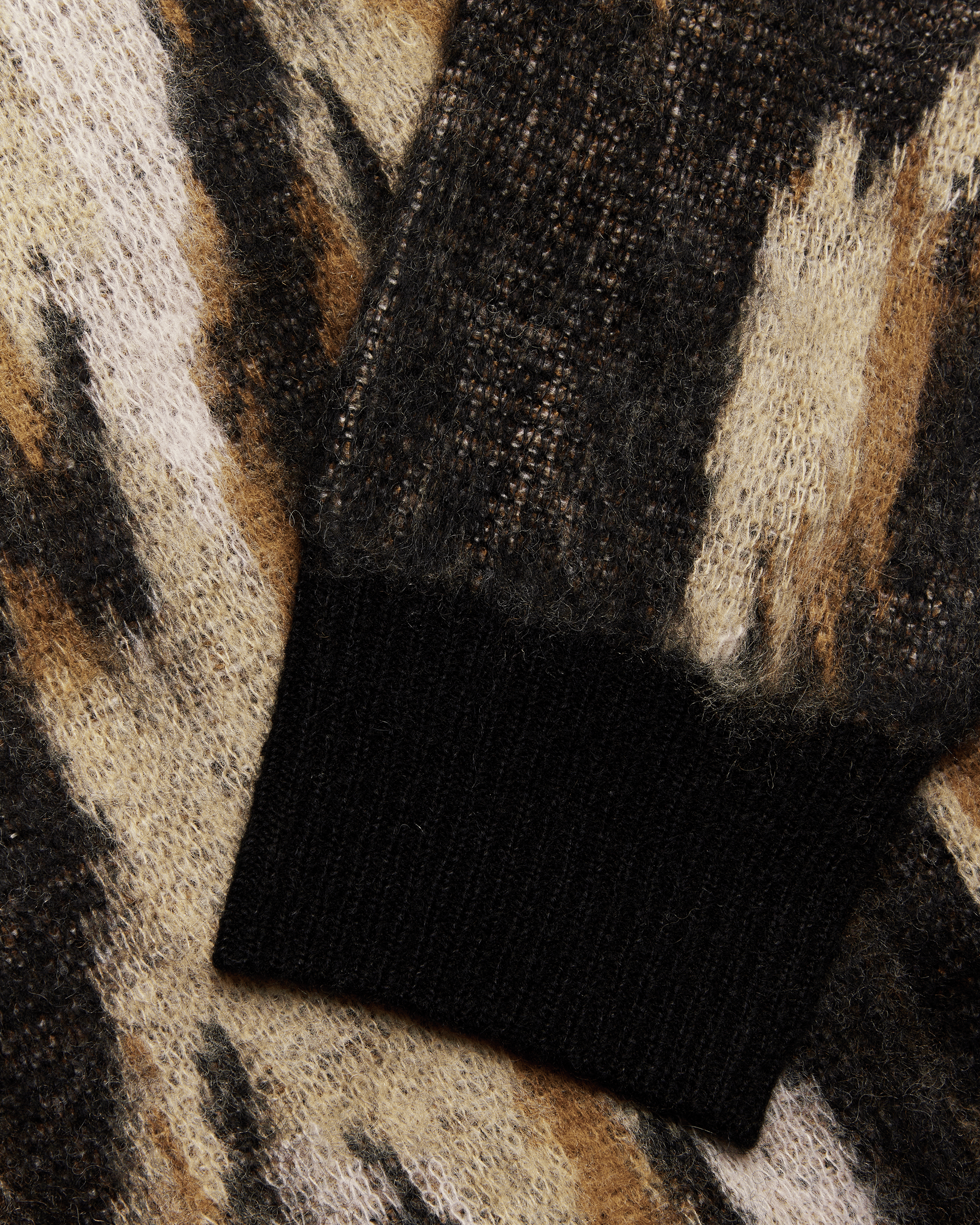 Woodbird WBOni Multi Cardigan Knits Sand-Black