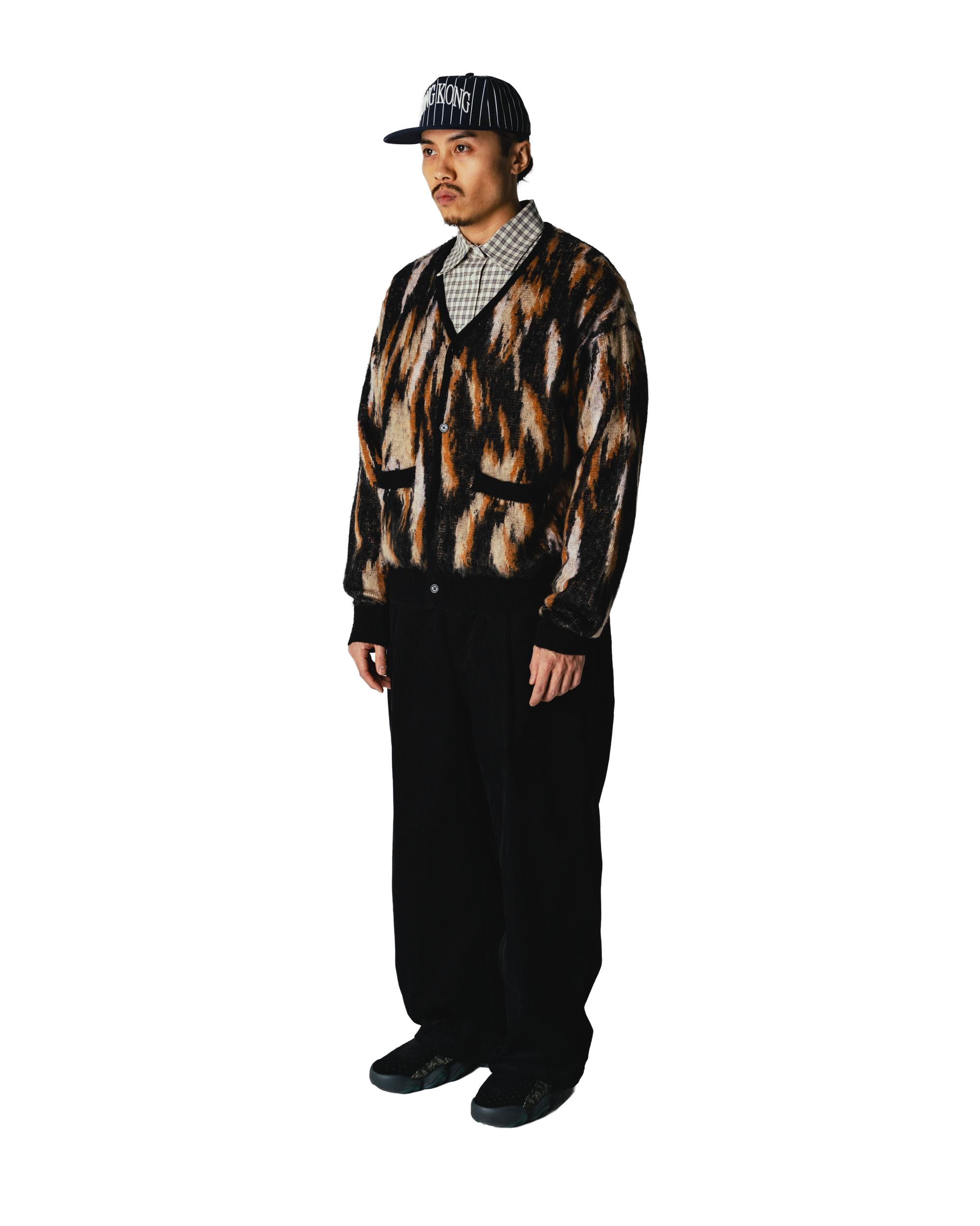 Woodbird WBOni Multi Cardigan Knits Sand-Black