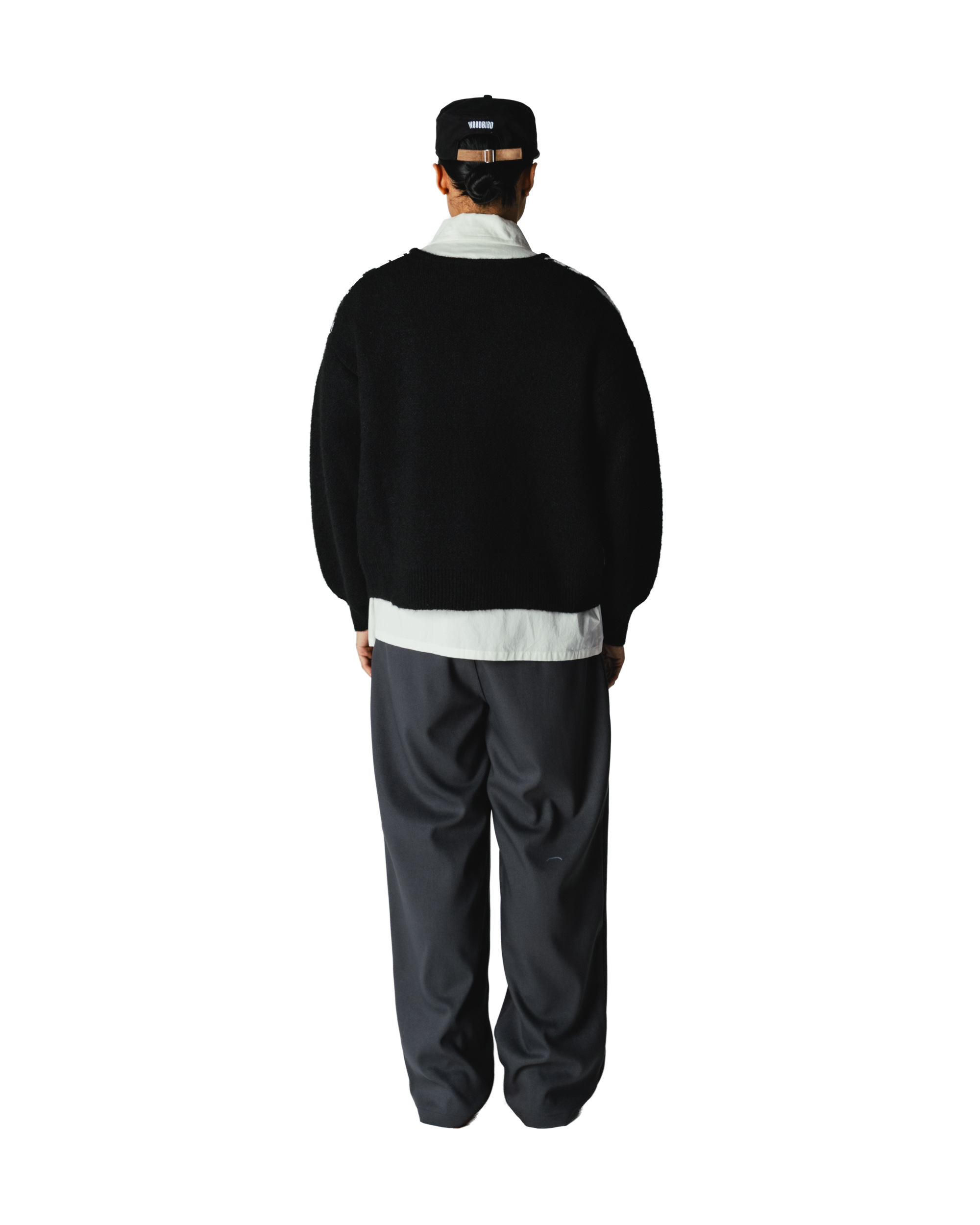Woodbird WBOni Zebra Zip Cardigan Knits Black-White