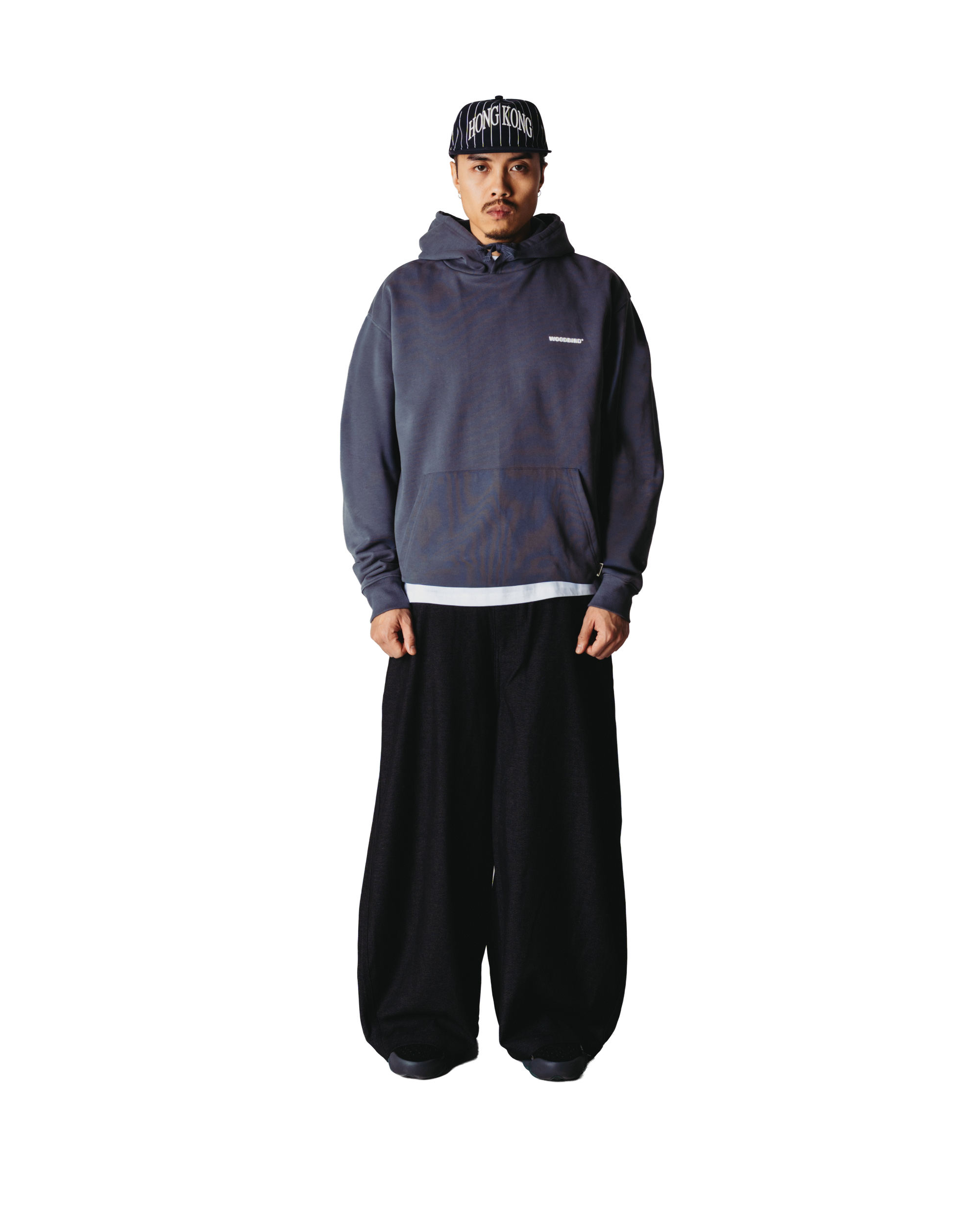 Woodbird WBPacs Tram Hoodie Sweats Slate Blue