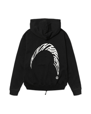 Woodbird WBPacs Warp Acid Zip Hoodie Sweats Washed Black
