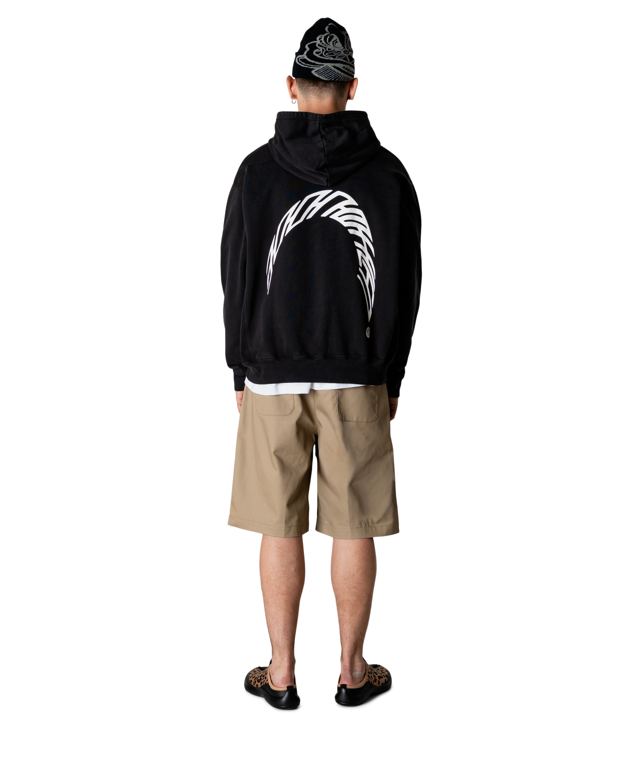 Woodbird WBPacs Warp Acid Zip Hoodie Sweats Washed Black