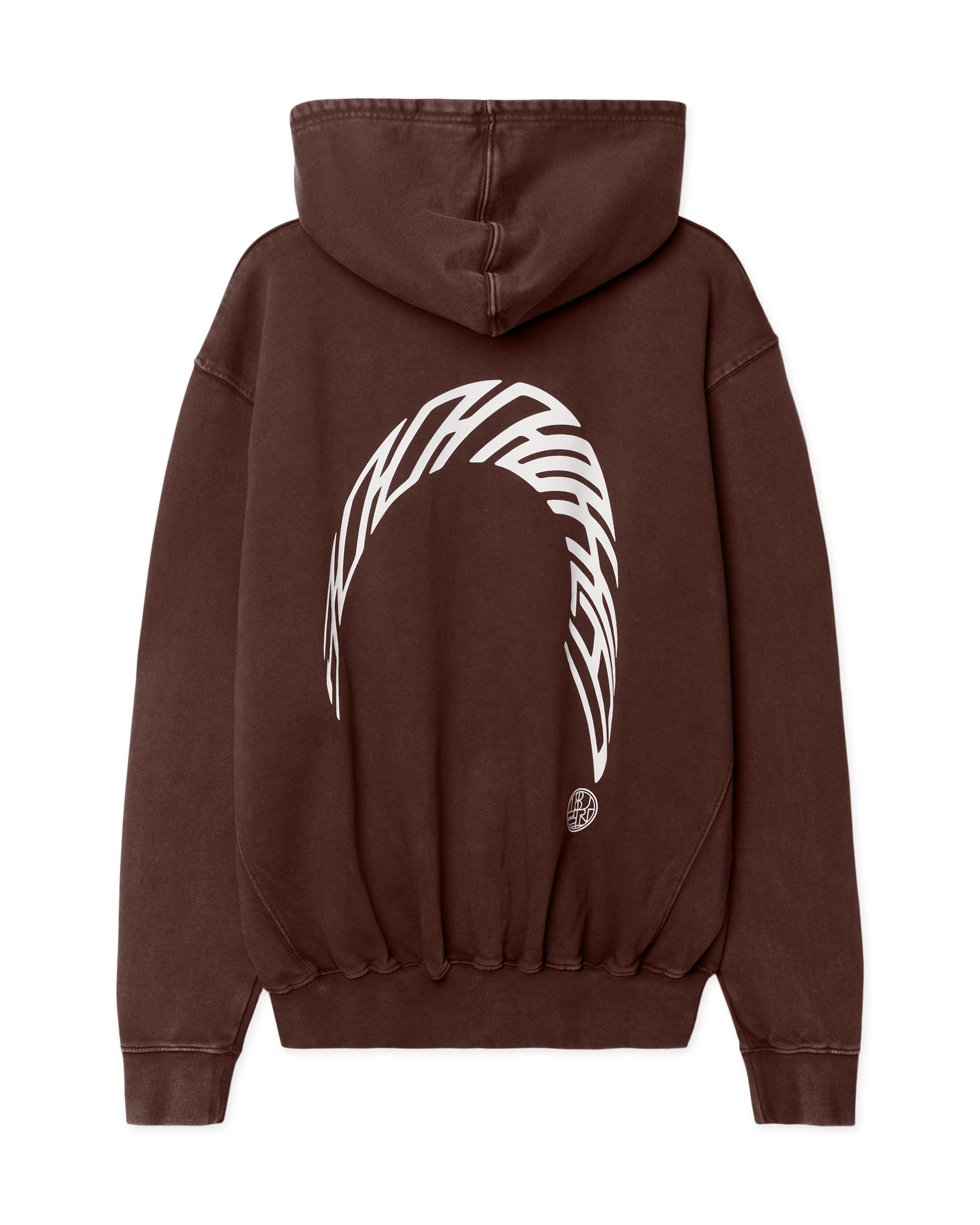 Woodbird WBPacs Warp Acid Zip Hoodie Sweats Washed Brown