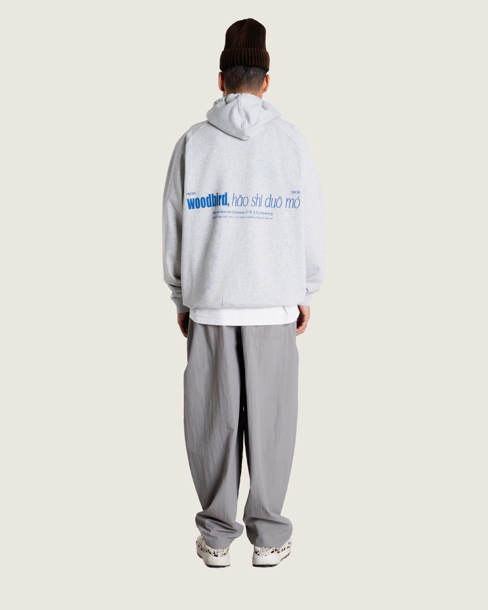 Woodbird WBPaw Hao Hoodie Sweats Grey Melange