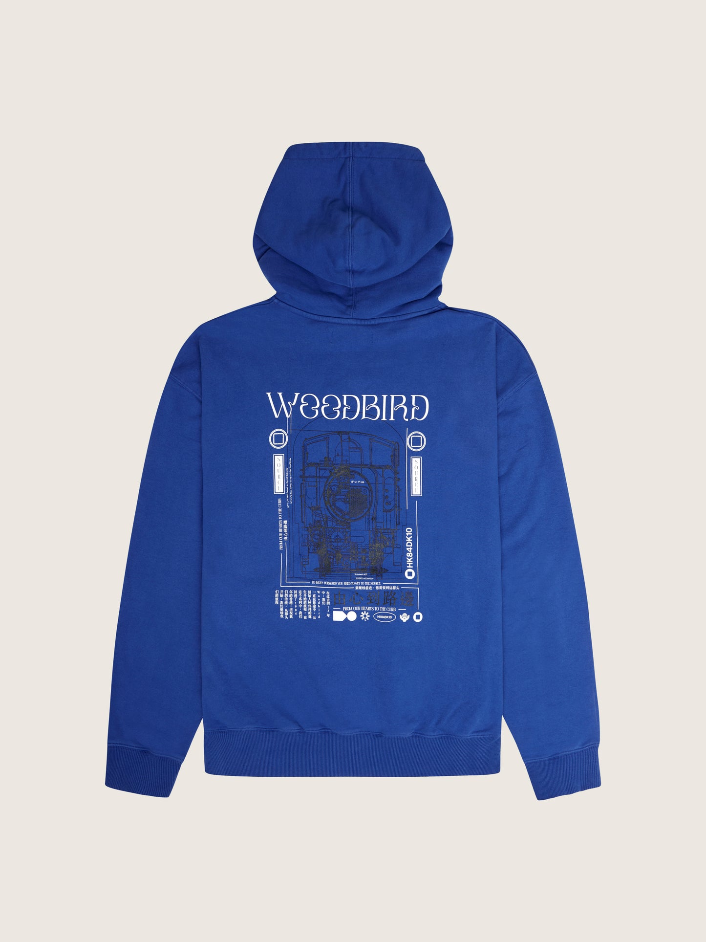 Woodbird WBPope Train Hoodie Sweats Cobalt Blue