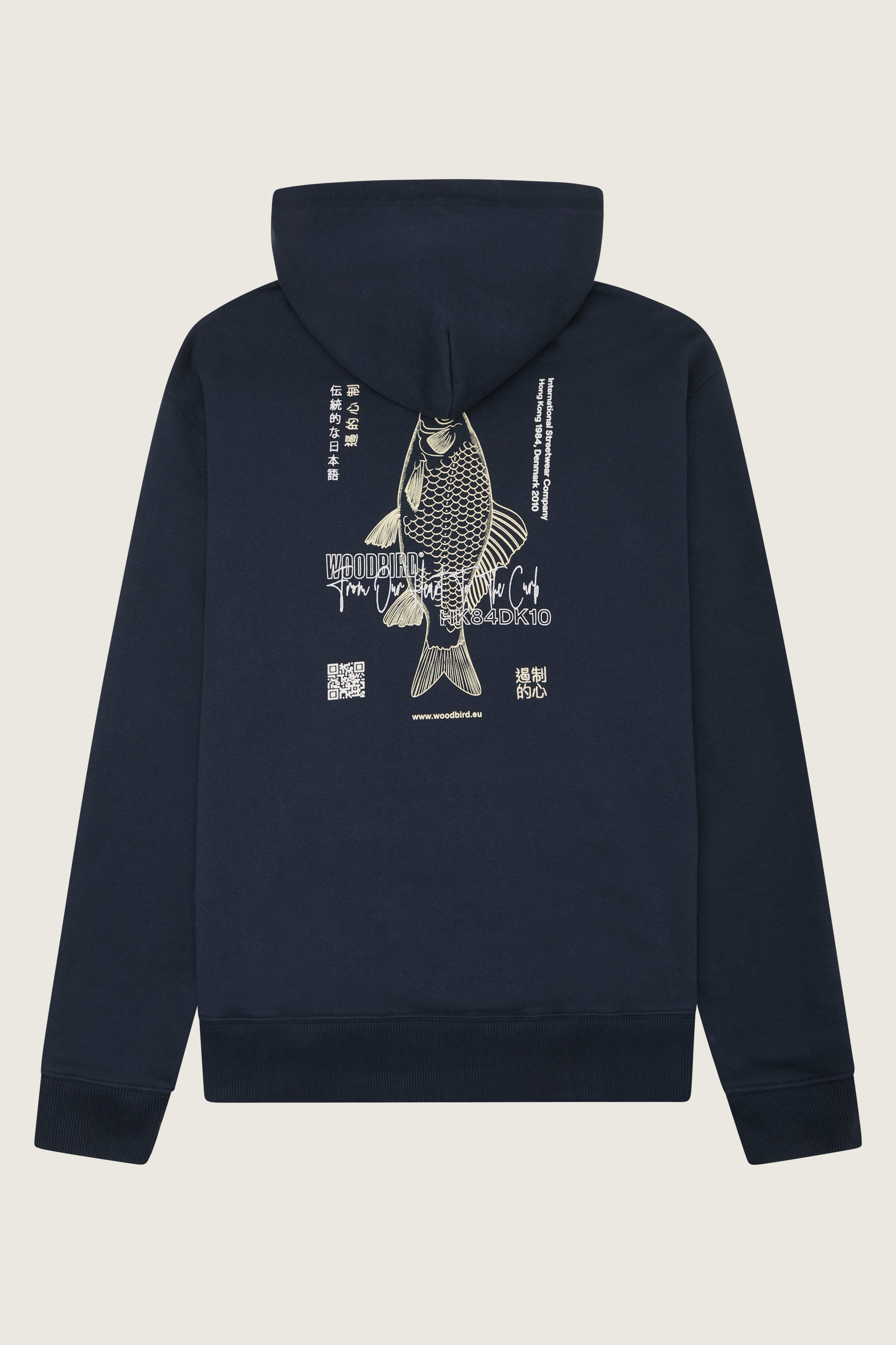 Woodbird Female WBPucs Fish Hoodie Sweats Navy