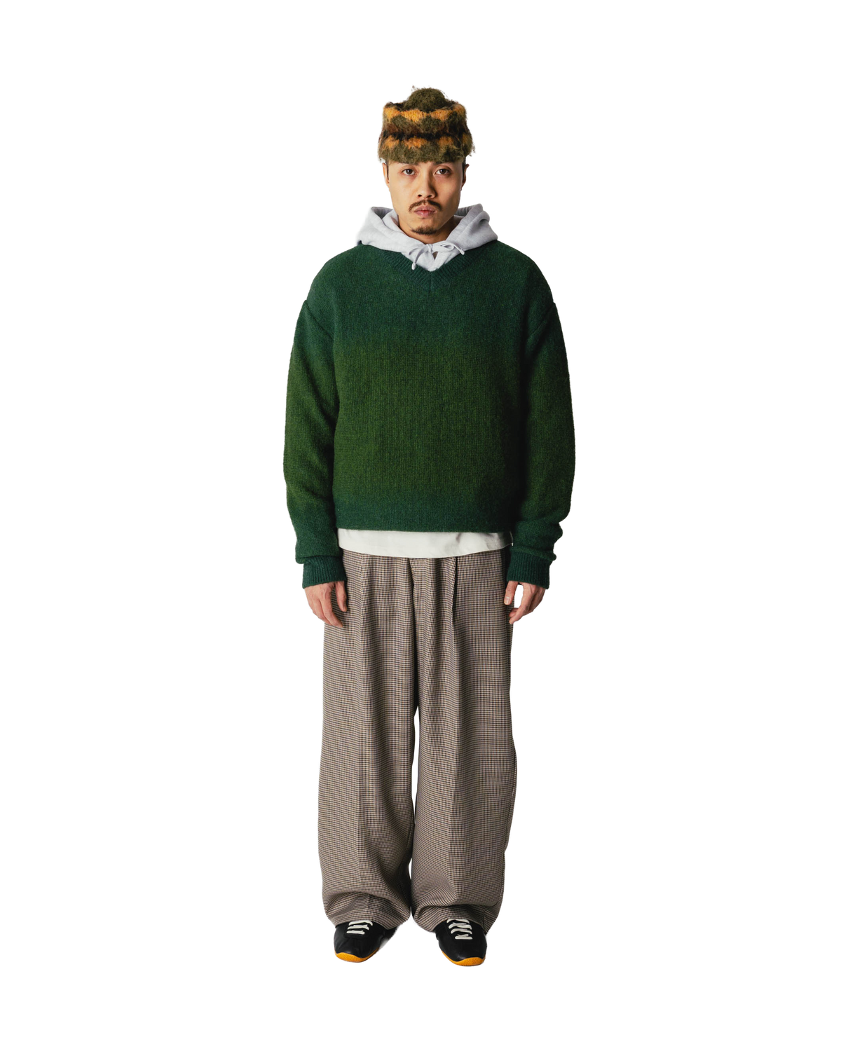 Woodbird WBSake Gradient V-Neck Knits Pond Green