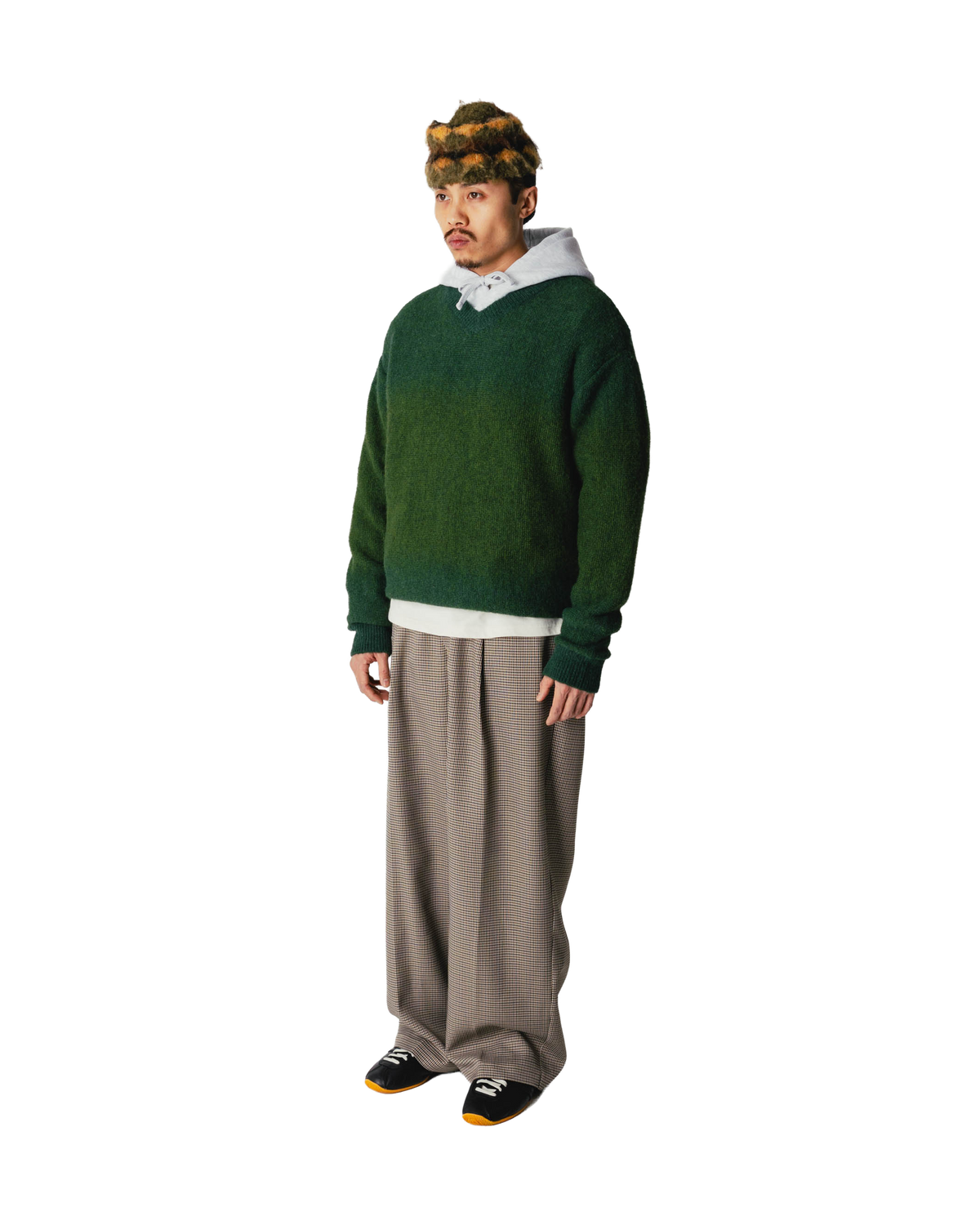 Woodbird WBSake Gradient V-Neck Knits Pond Green