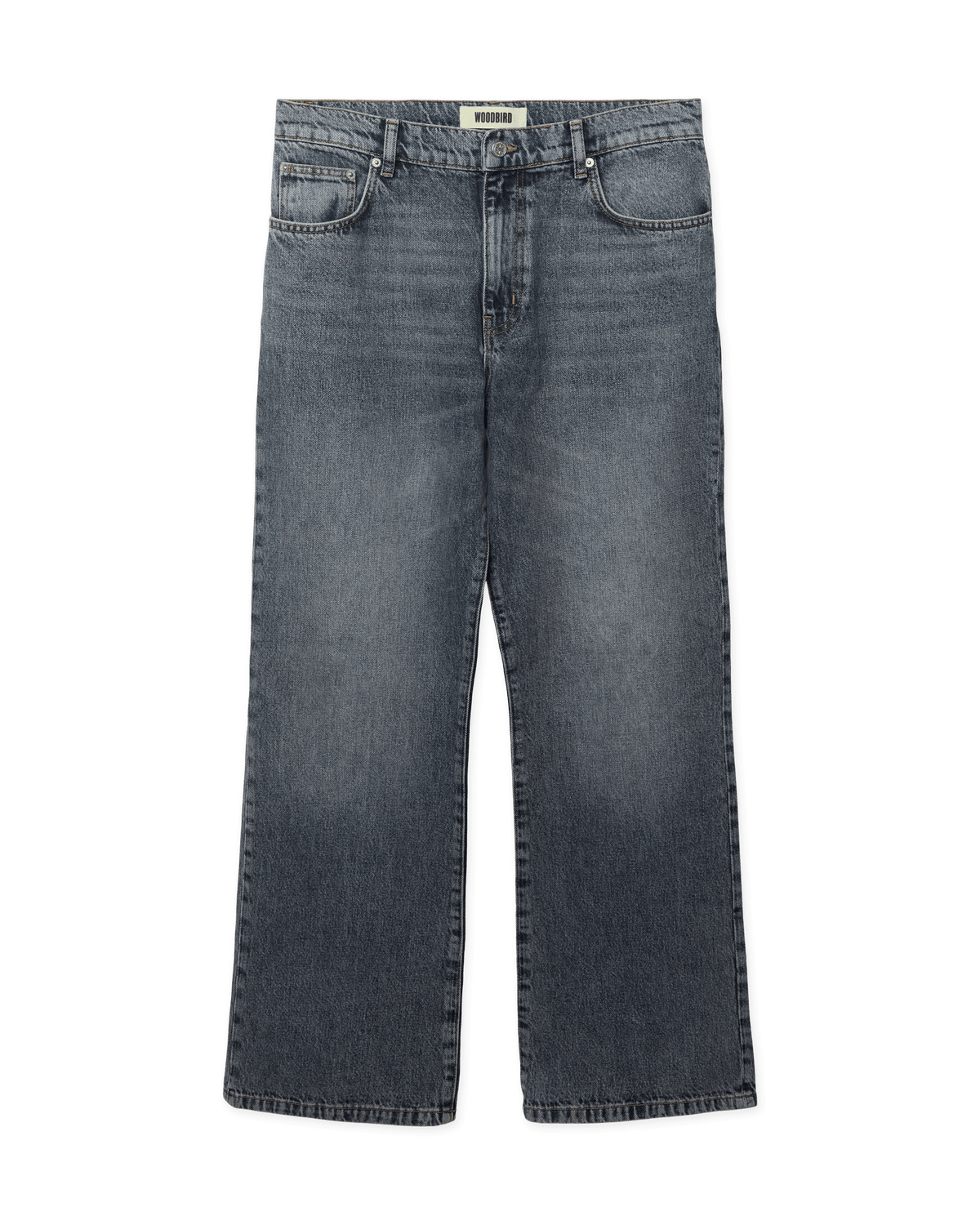 Woodbird WBSanji Flare Zinc Jeans Jeans Grey