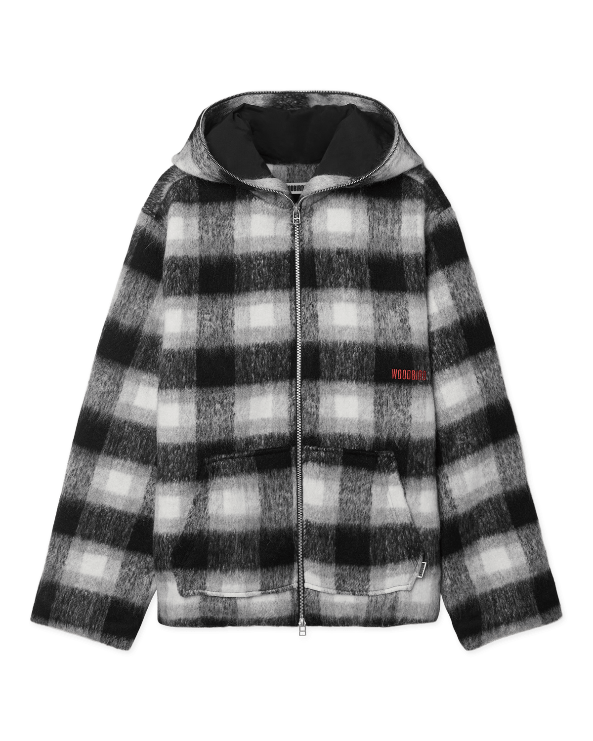 Woodbird WBSheng Zip Hoodie Jacket Jackets Grey-Black
