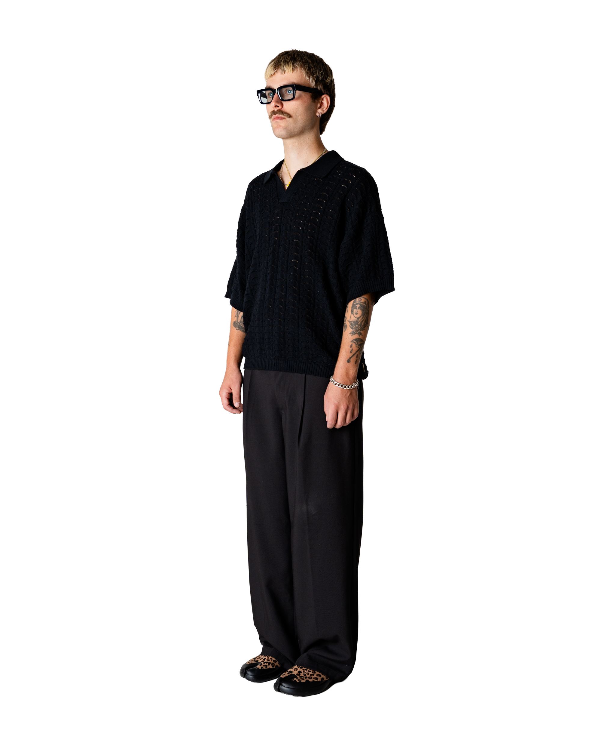 Woodbird WBShimo Wave Polo Knits Black