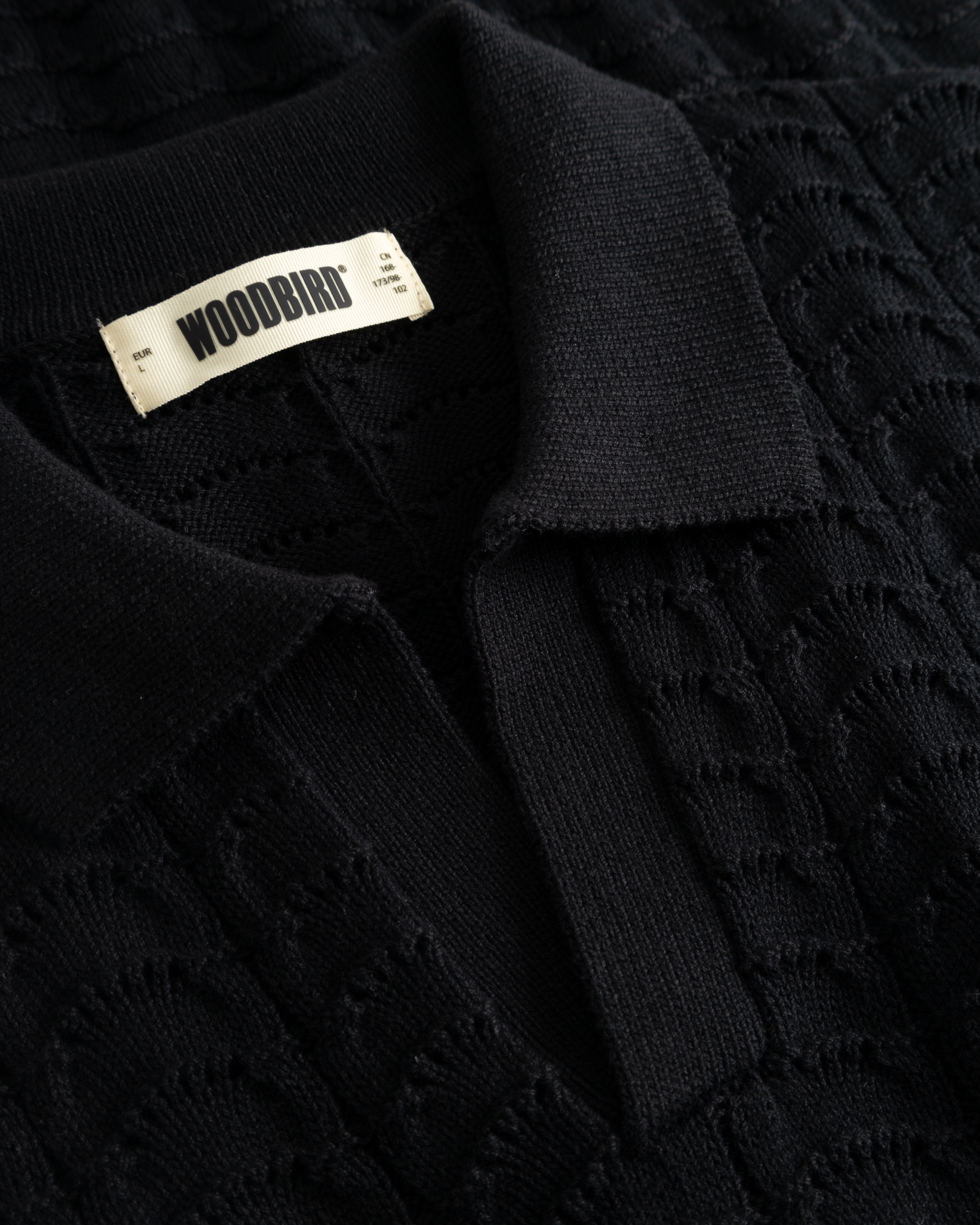 Woodbird WBShimo Wave Polo Knits Black