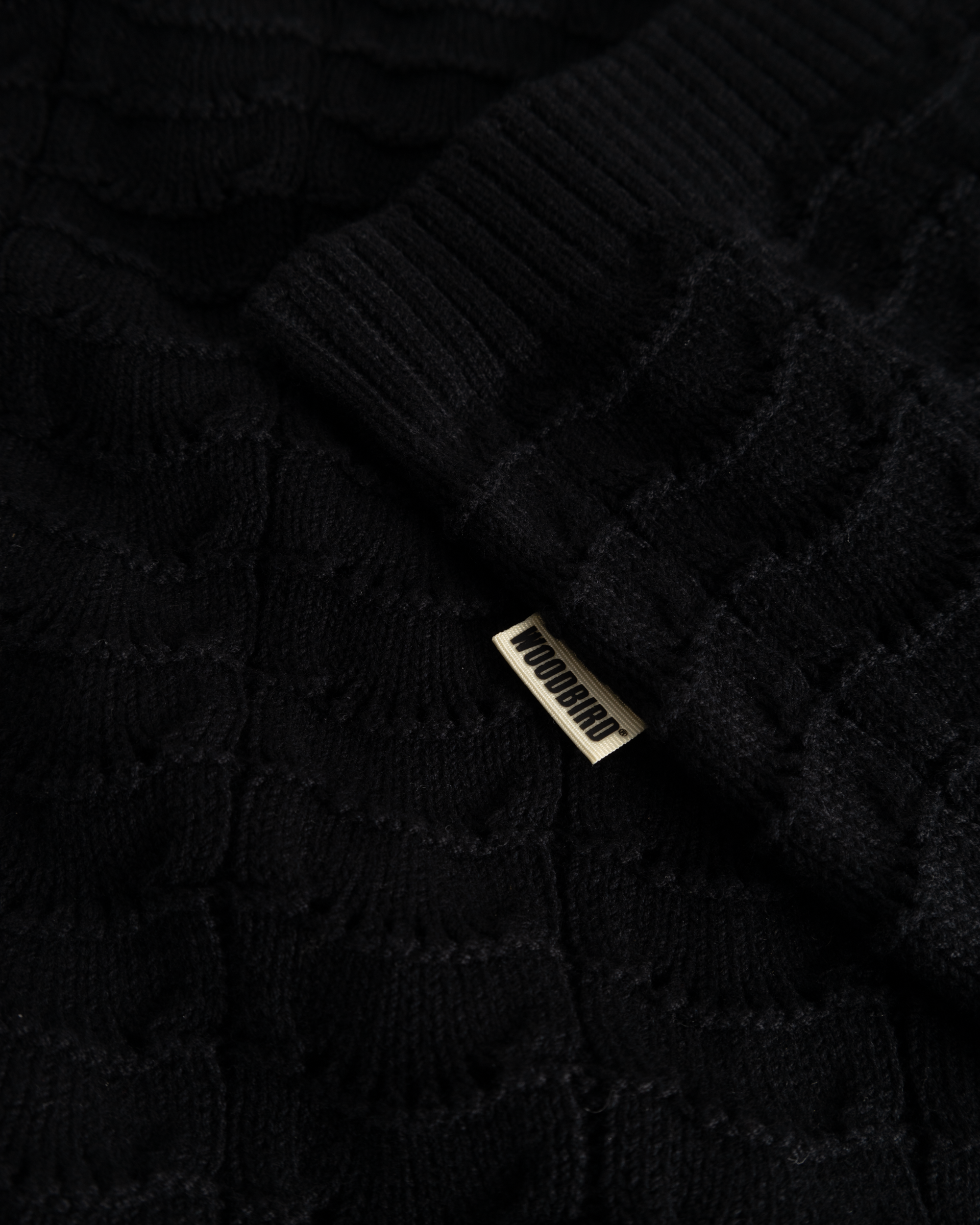 Woodbird WBShimo Wave Polo Knits Black