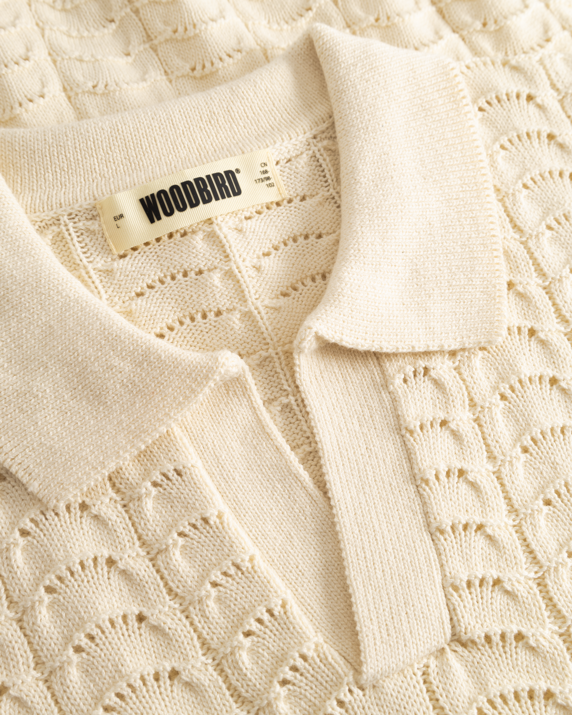 Woodbird WBShimo Wave Polo Knits Off White