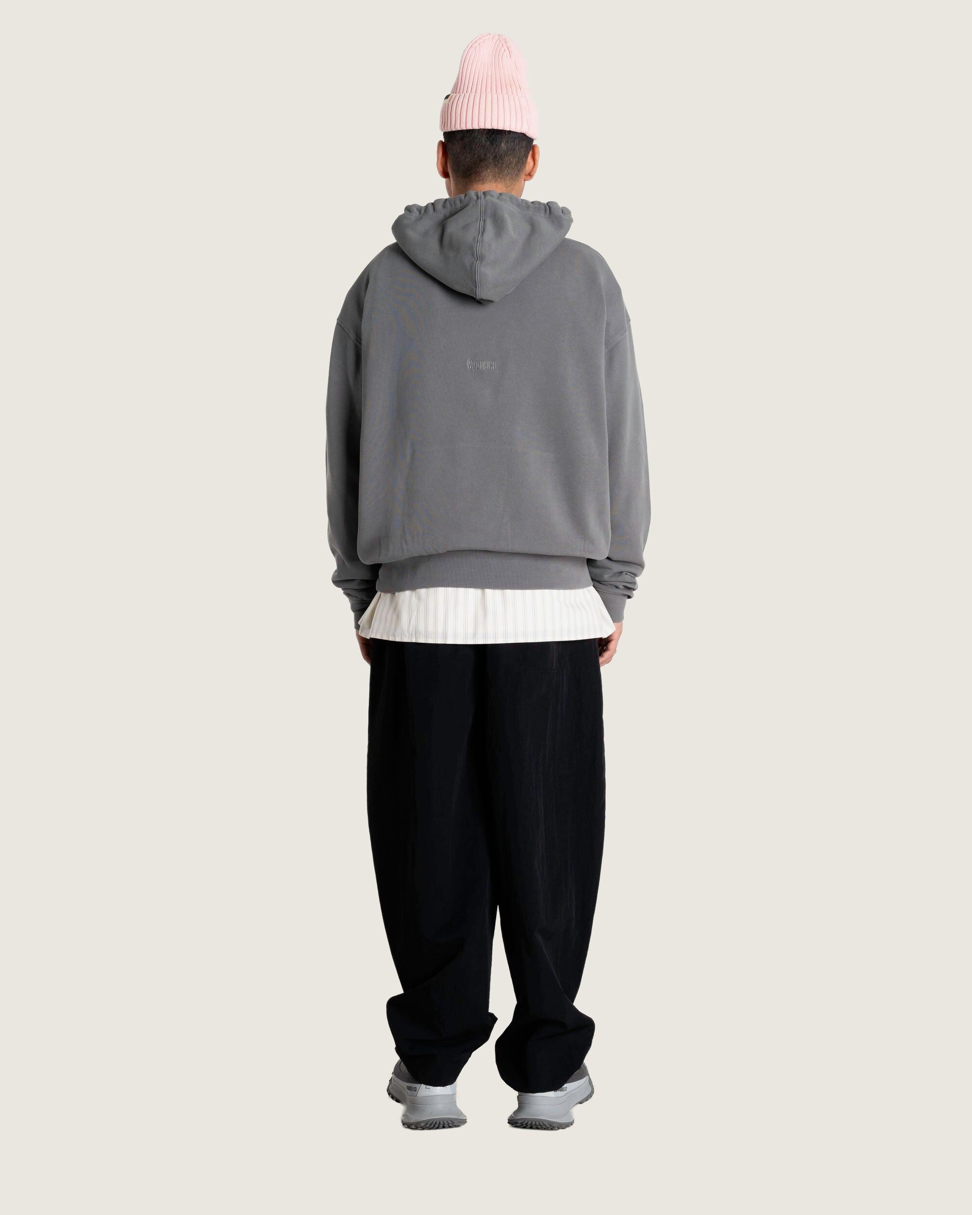 Woodbird WBSho Washed Hoodie Sweats Antra Grey