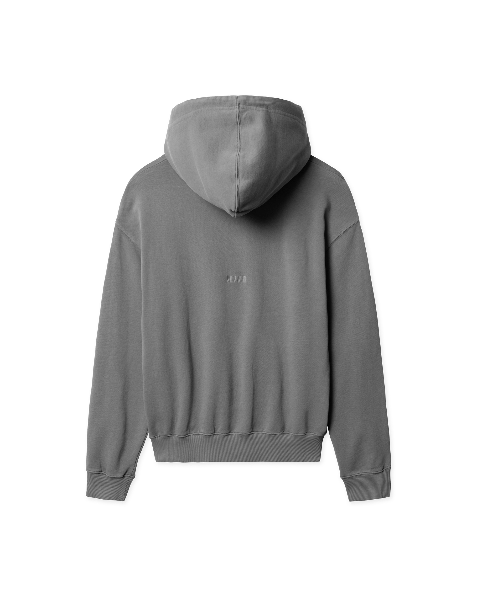 Woodbird WBSho Washed Hoodie Sweats Antra Grey