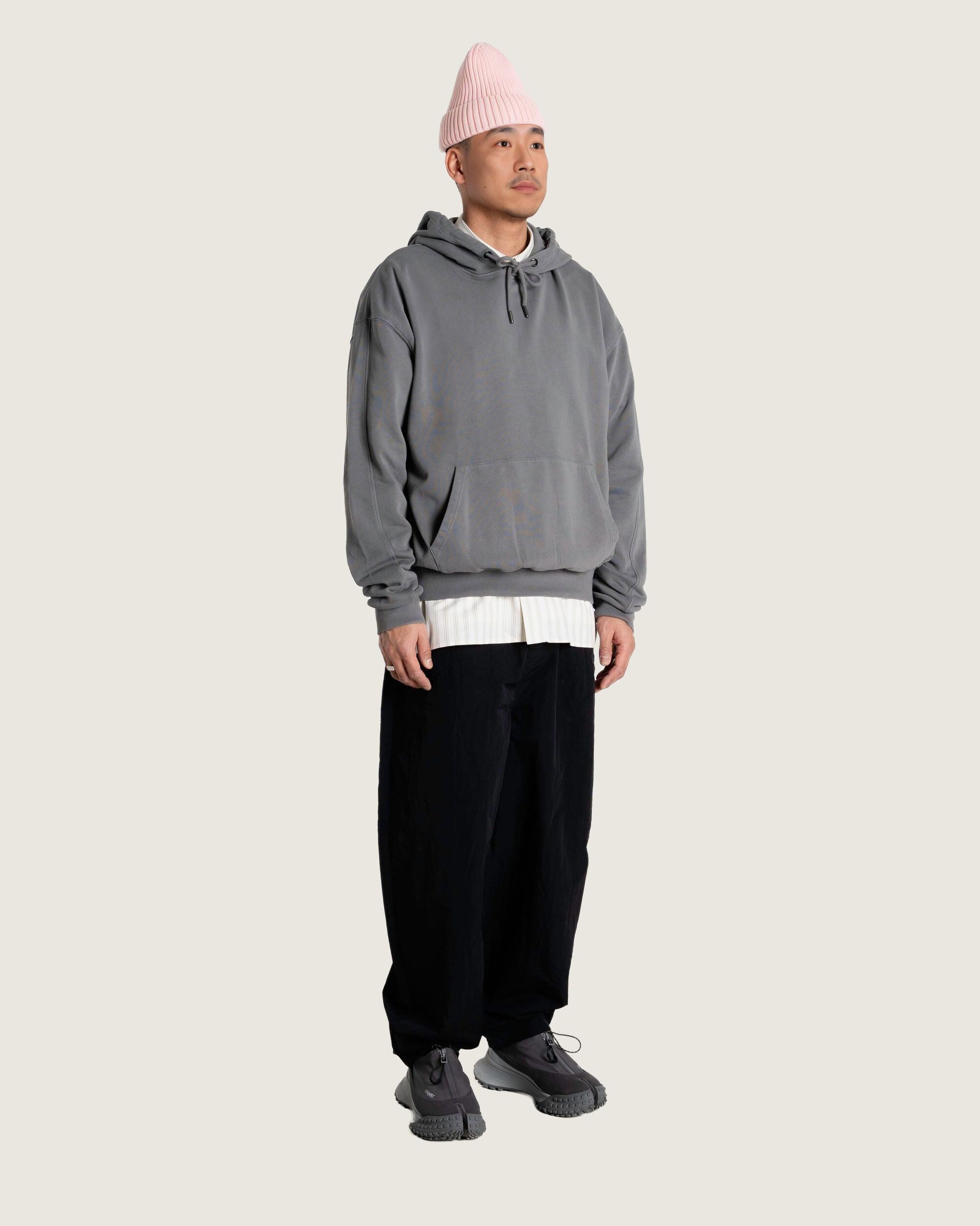 Woodbird WBSho Washed Hoodie Sweats Antra Grey