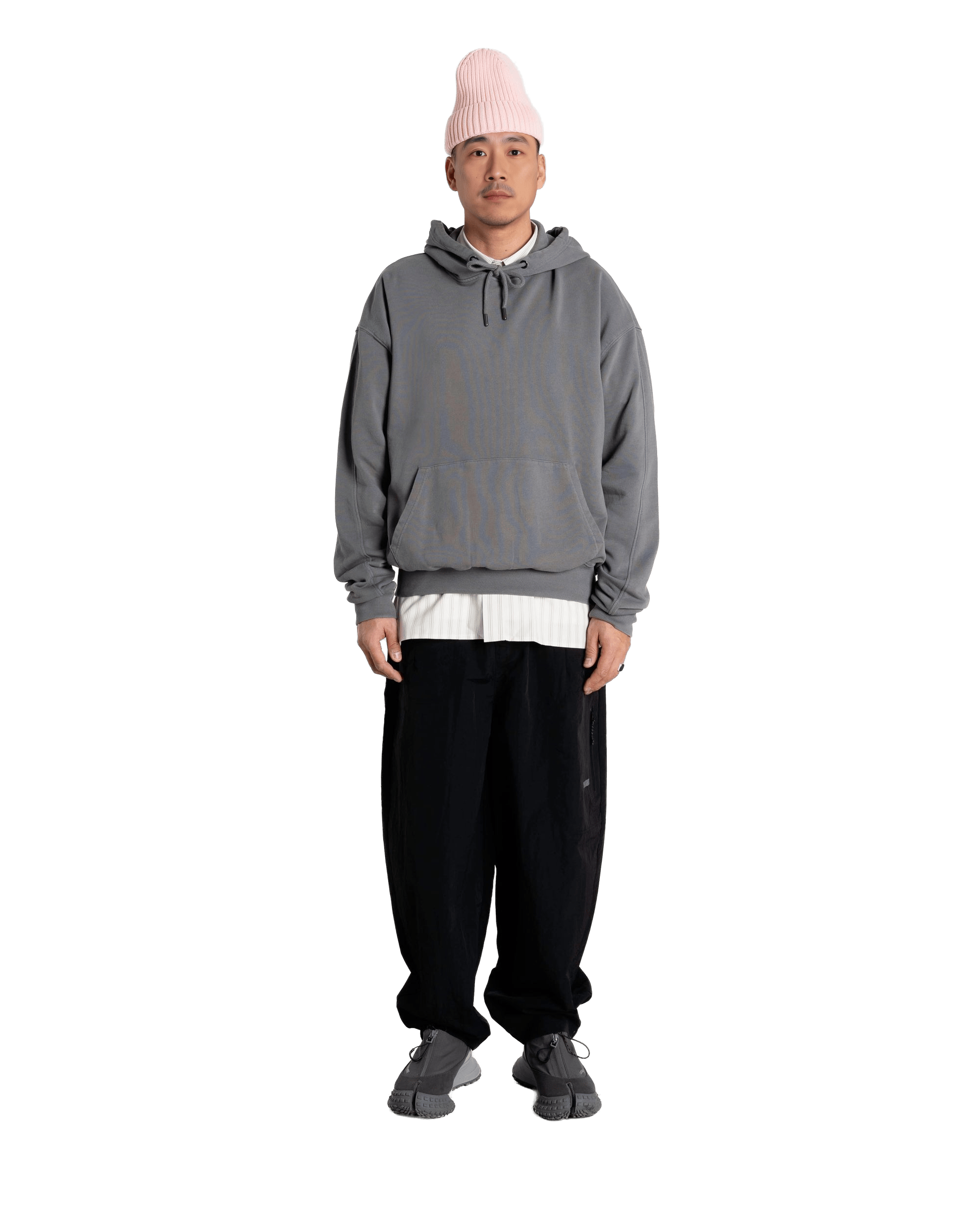 Woodbird WBSho Washed Hoodie Sweats Antra Grey