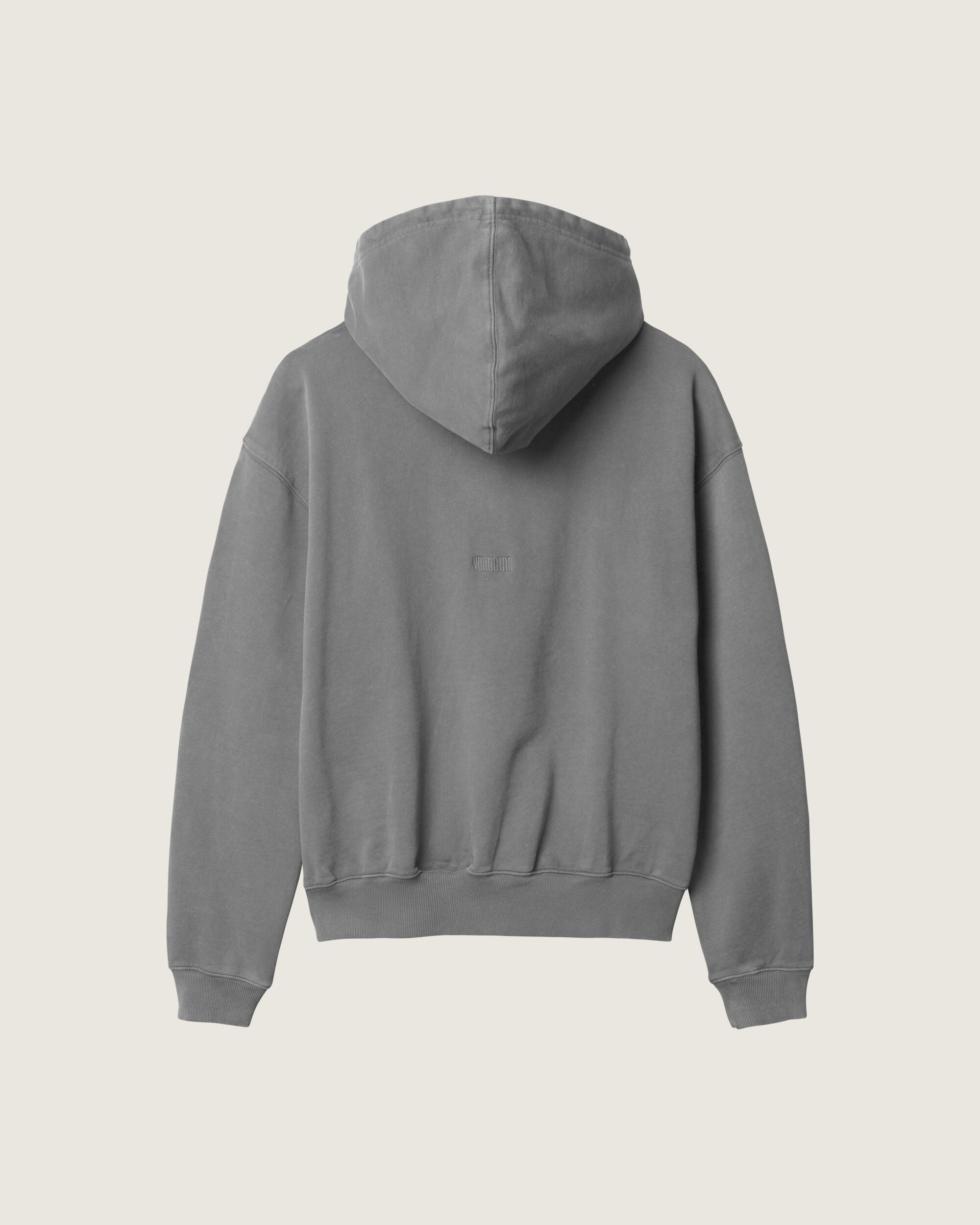 Woodbird WBSho Washed Hoodie Sweats Antra Grey