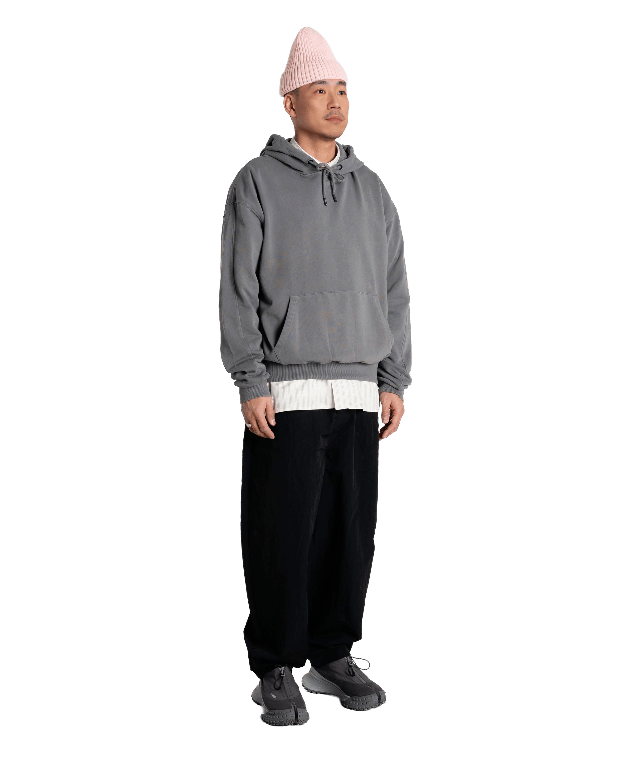 Woodbird WBSho Washed Hoodie Sweats Antra Grey