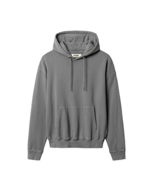 Woodbird WBSho Washed Hoodie Sweats Antra Grey