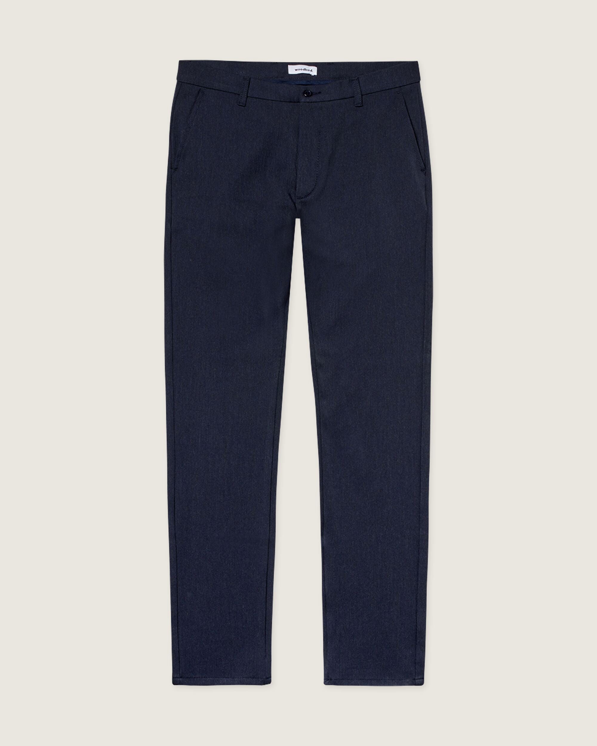 Woodbird WBSteffen Mel. Pant Pants Navy Melange