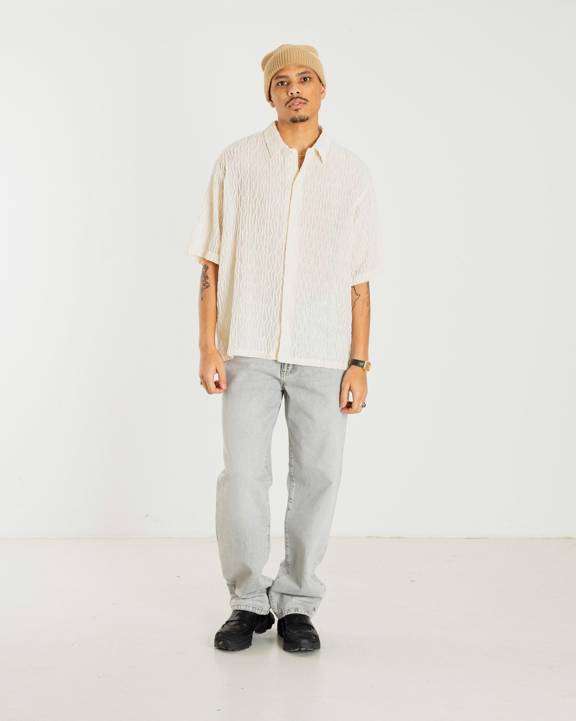 Woodbird WBSunny Crooque Shirt Shirts Off White