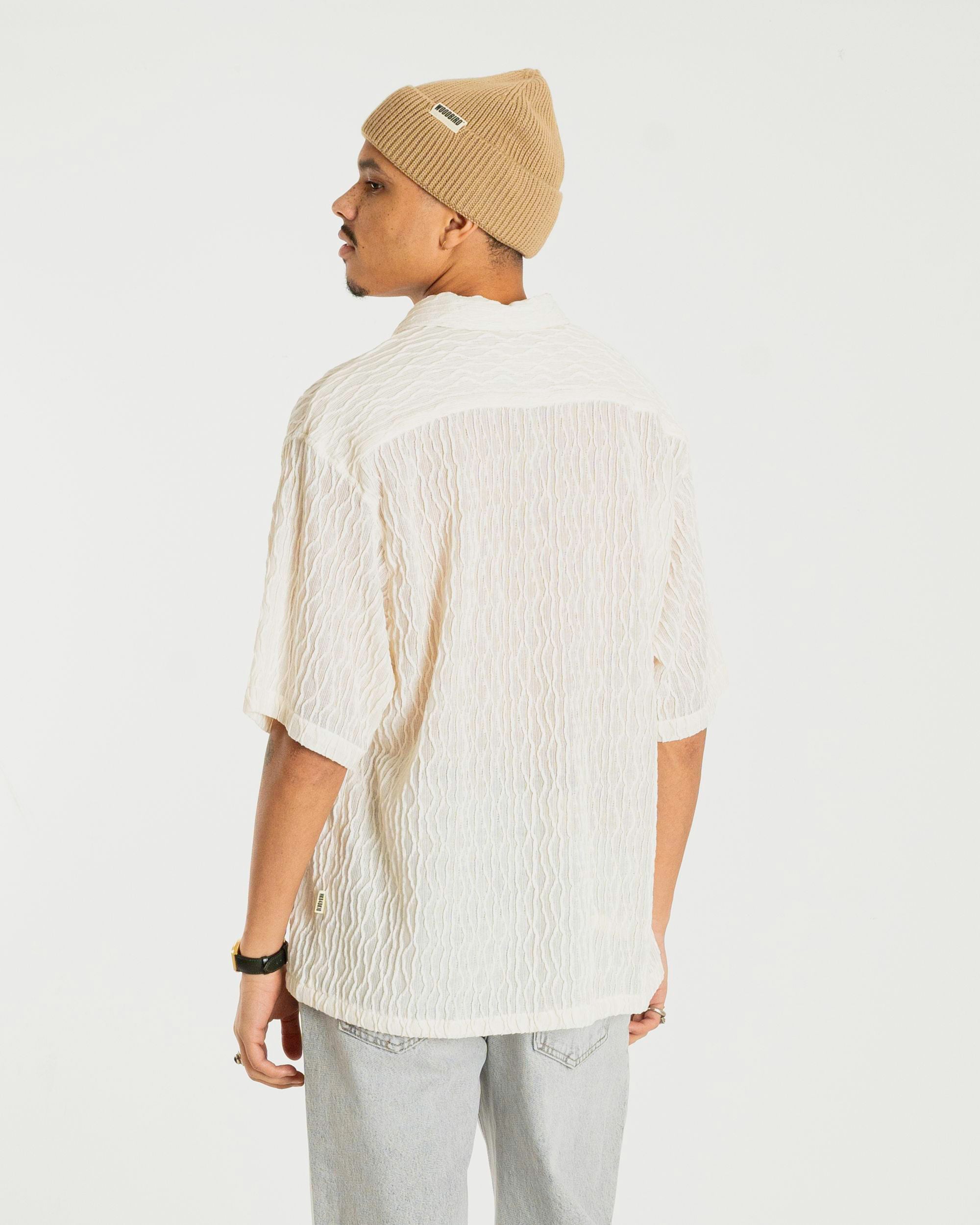 Woodbird WBSunny Crooque Shirt Shirts Off White