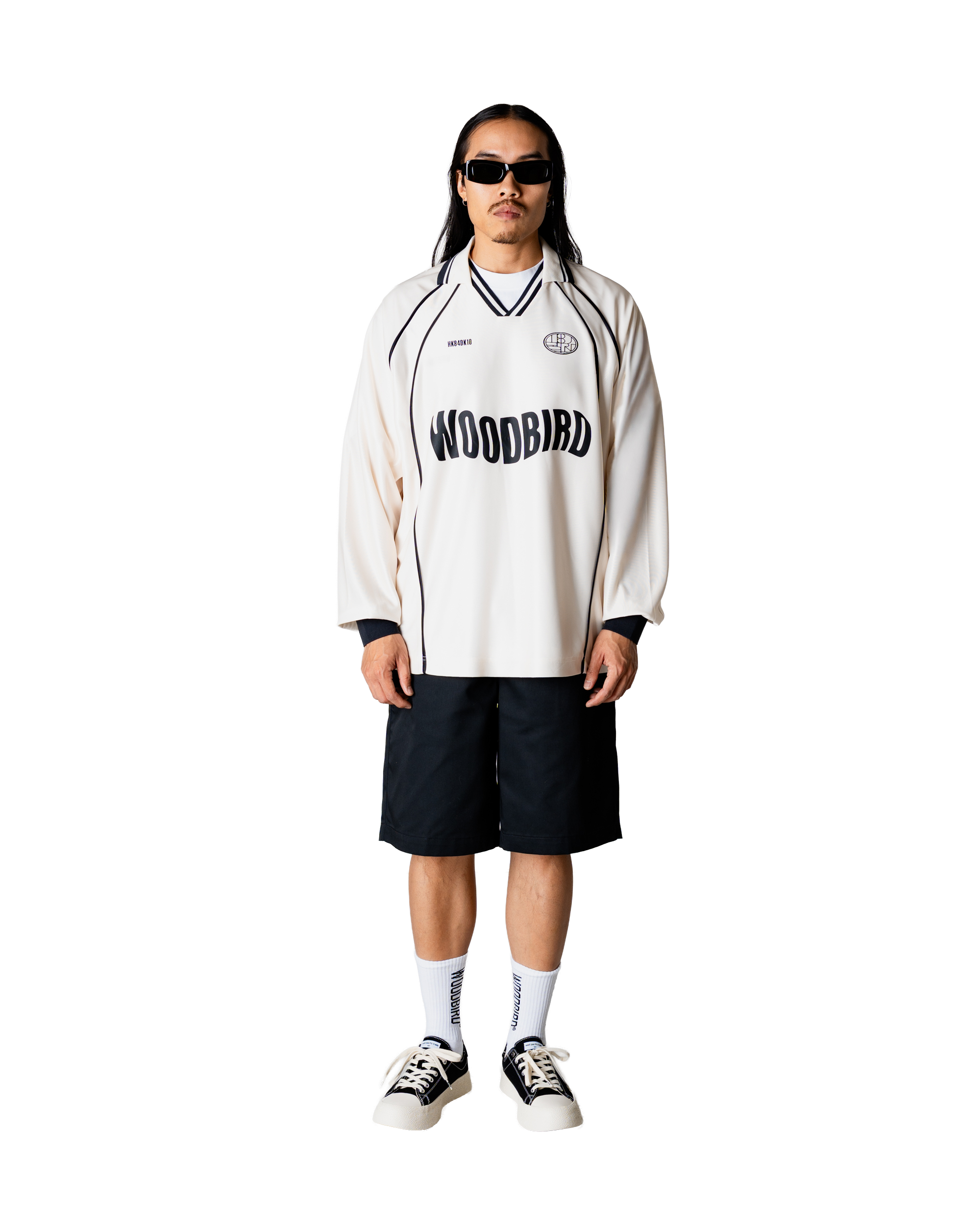 Woodbird WBTaka L/S Sports Polo T-Shirts Off White