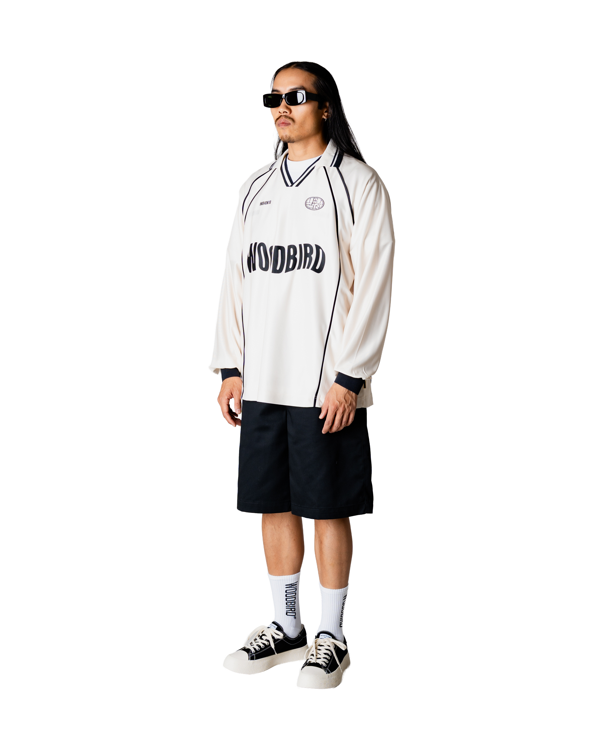 Woodbird WBTaka L/S Sports Polo T-Shirts Off White