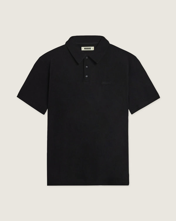 Woodbird WBTao Knitted Polo T-Shirts Black