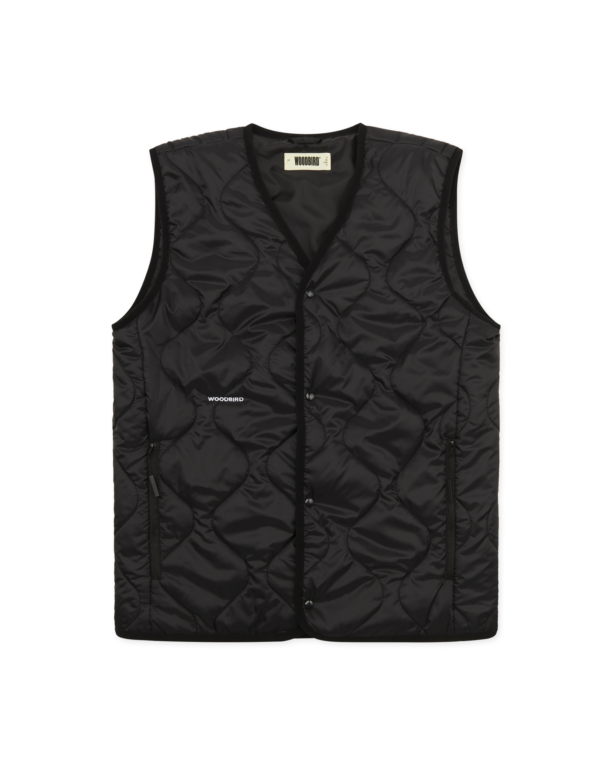Woodbird WBTrais Quilt Vest Outerwear Black