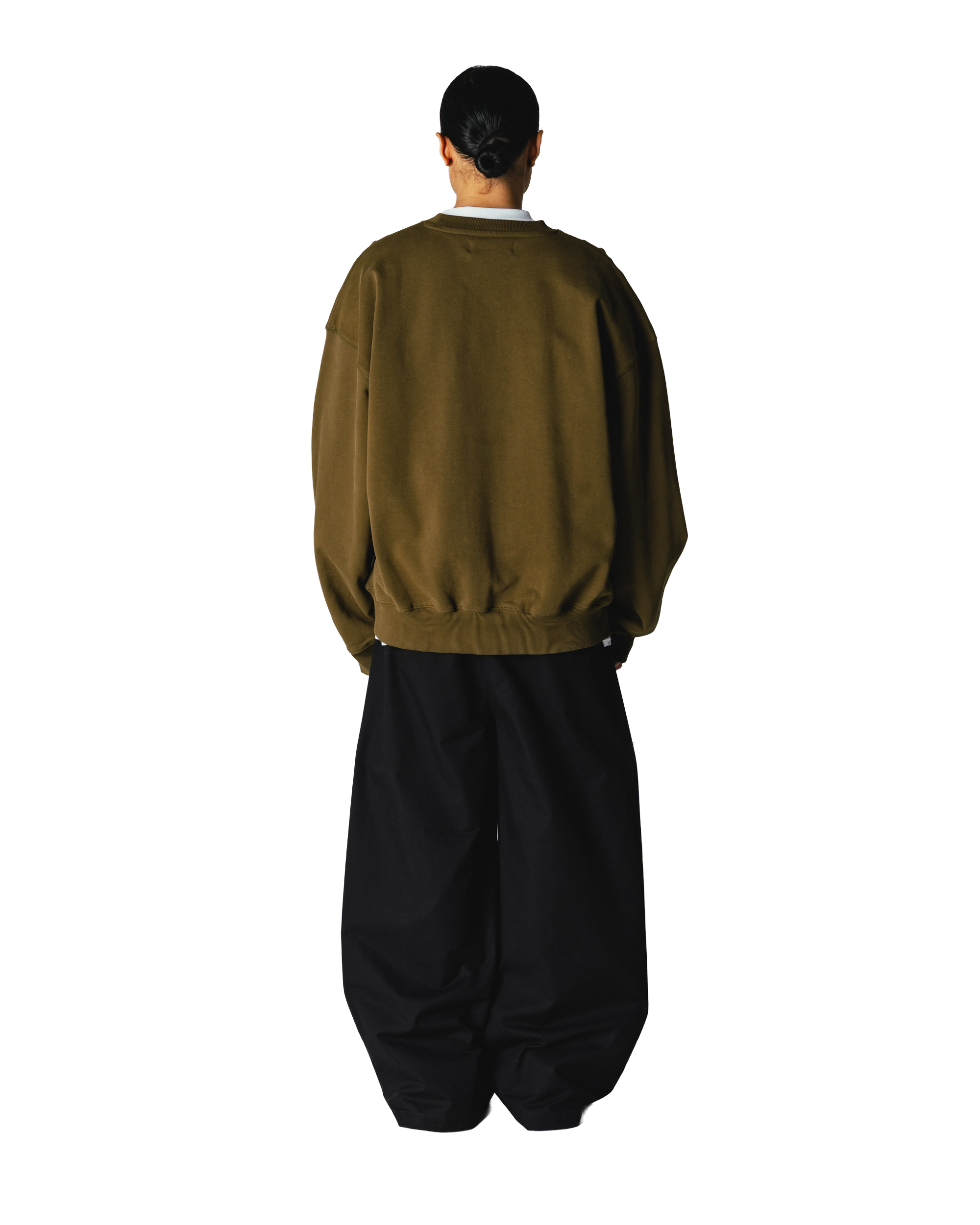 Woodbird WBWake Twist Crew Sweats Dark Olive