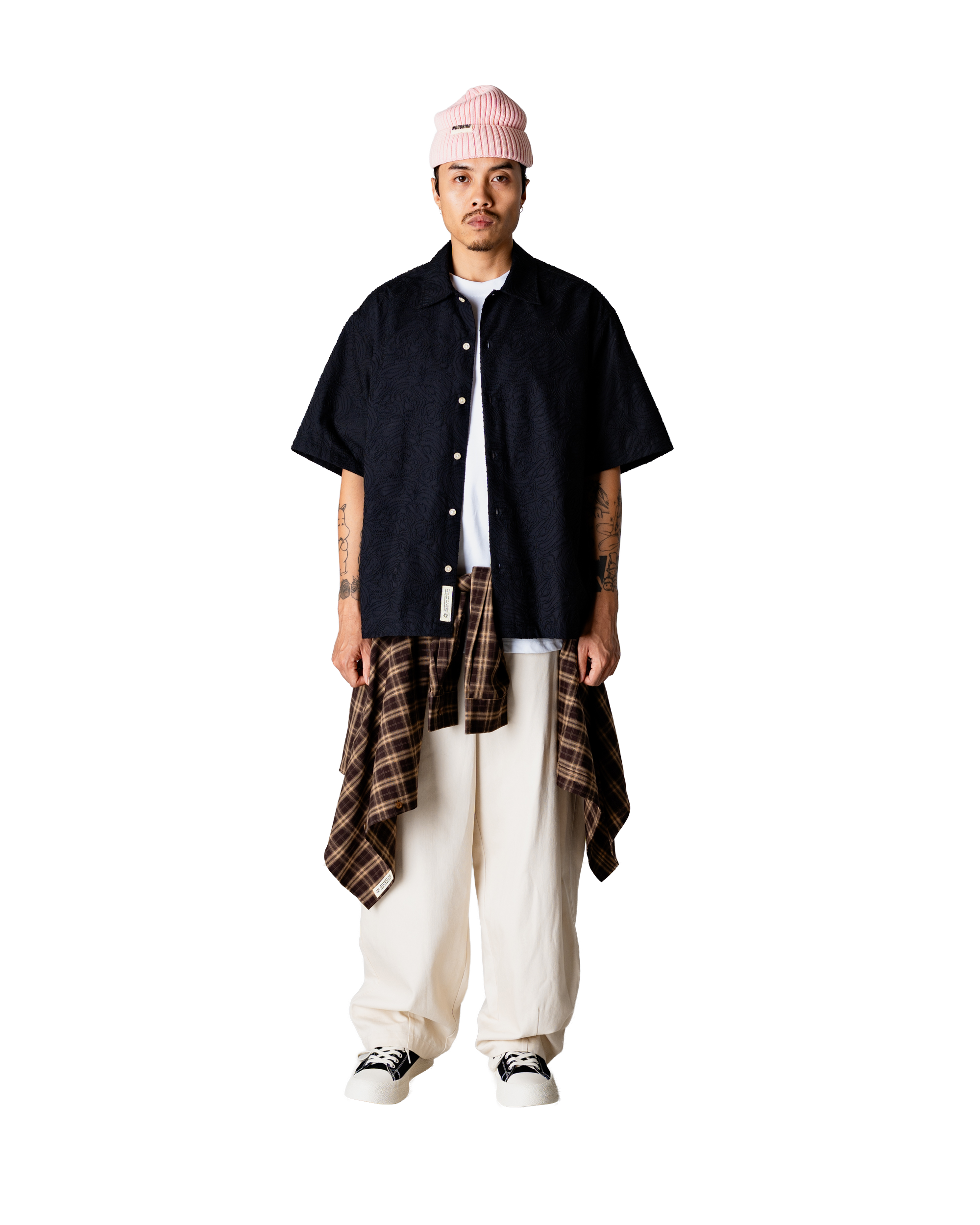 Woodbird WBWang Embroidery Shirt Shirts Black