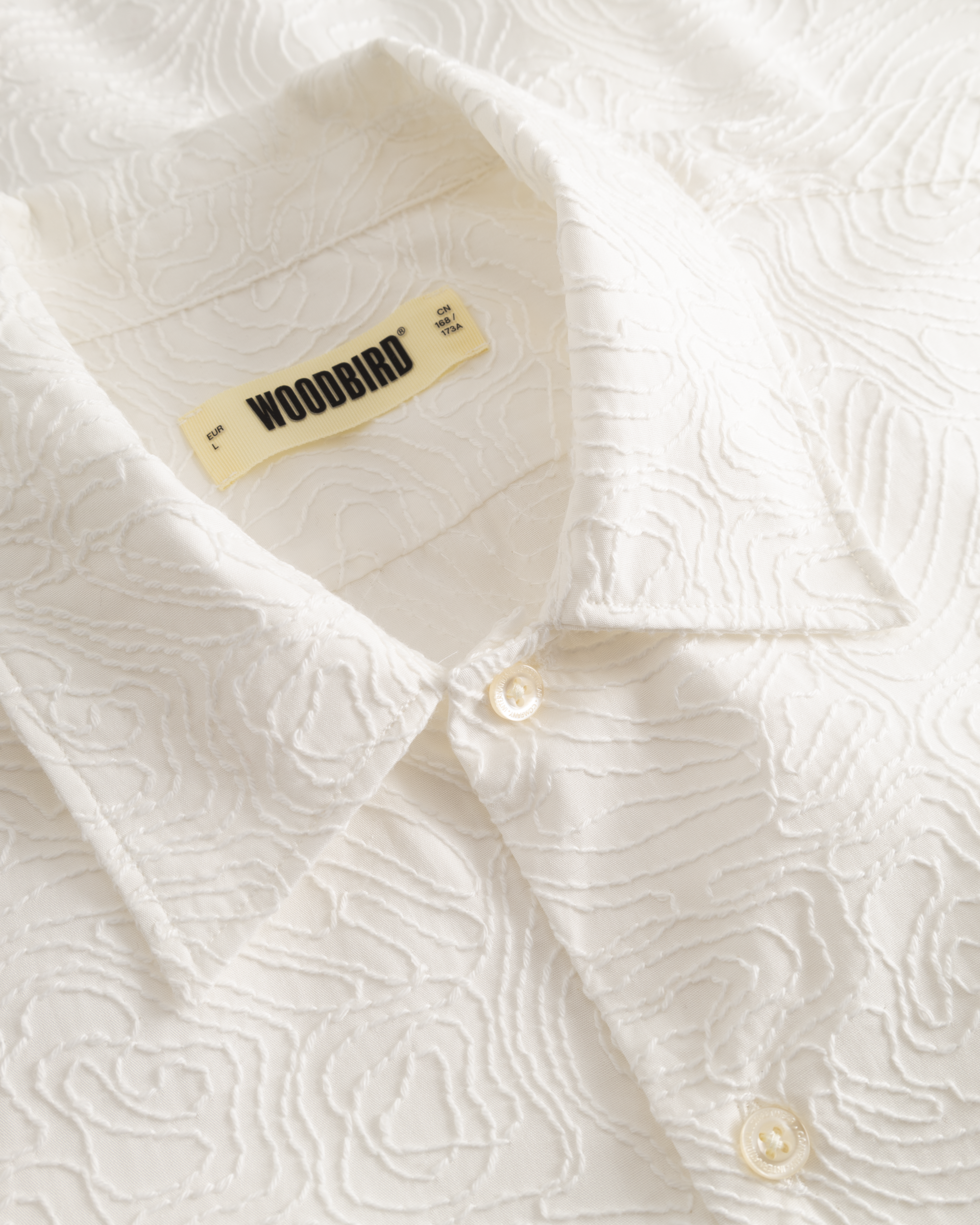 Woodbird WBWang Embroidery Shirt Shirts Off White