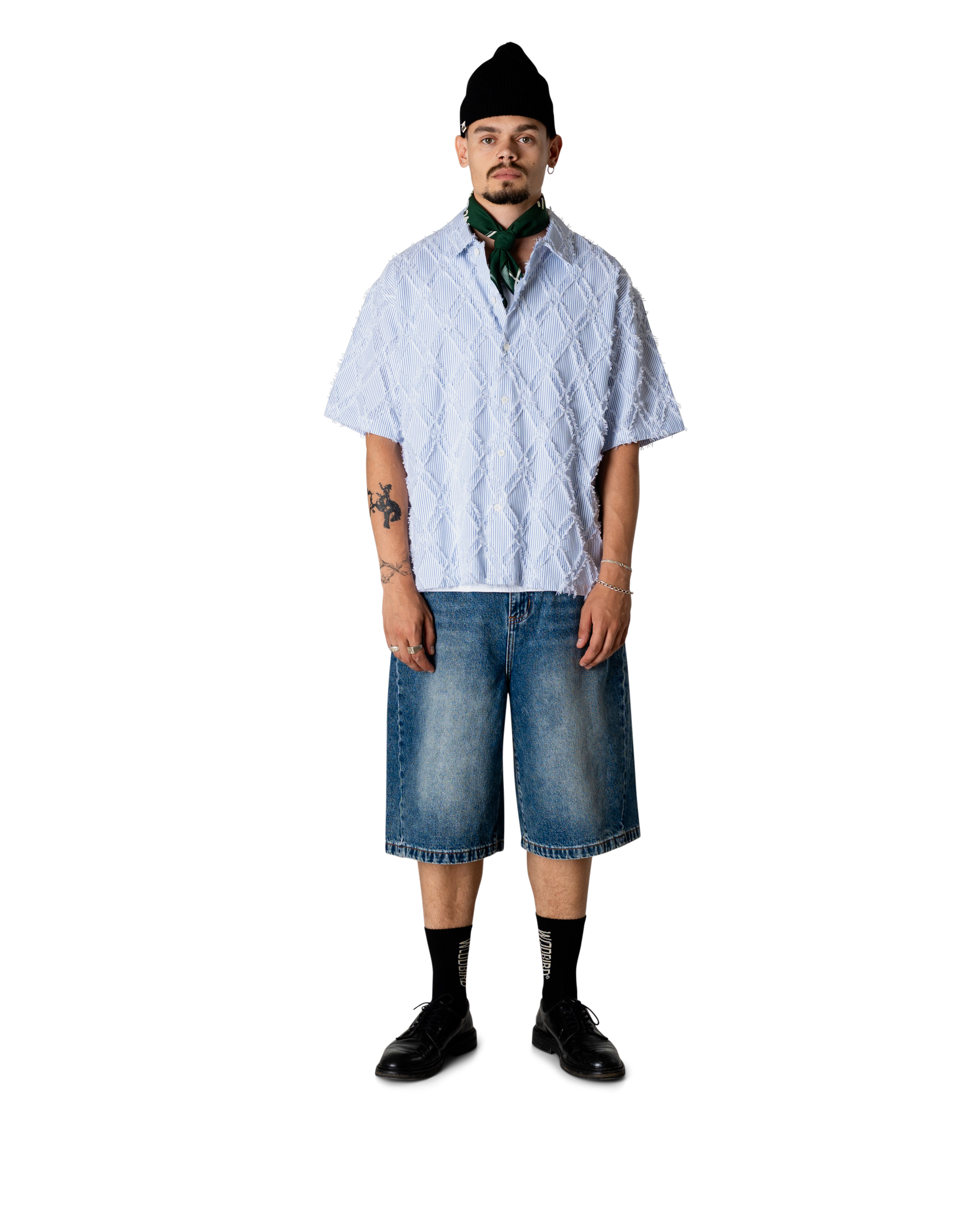 Woodbird WBWang Fil Coupe Shirt Shirts Blue Stripe