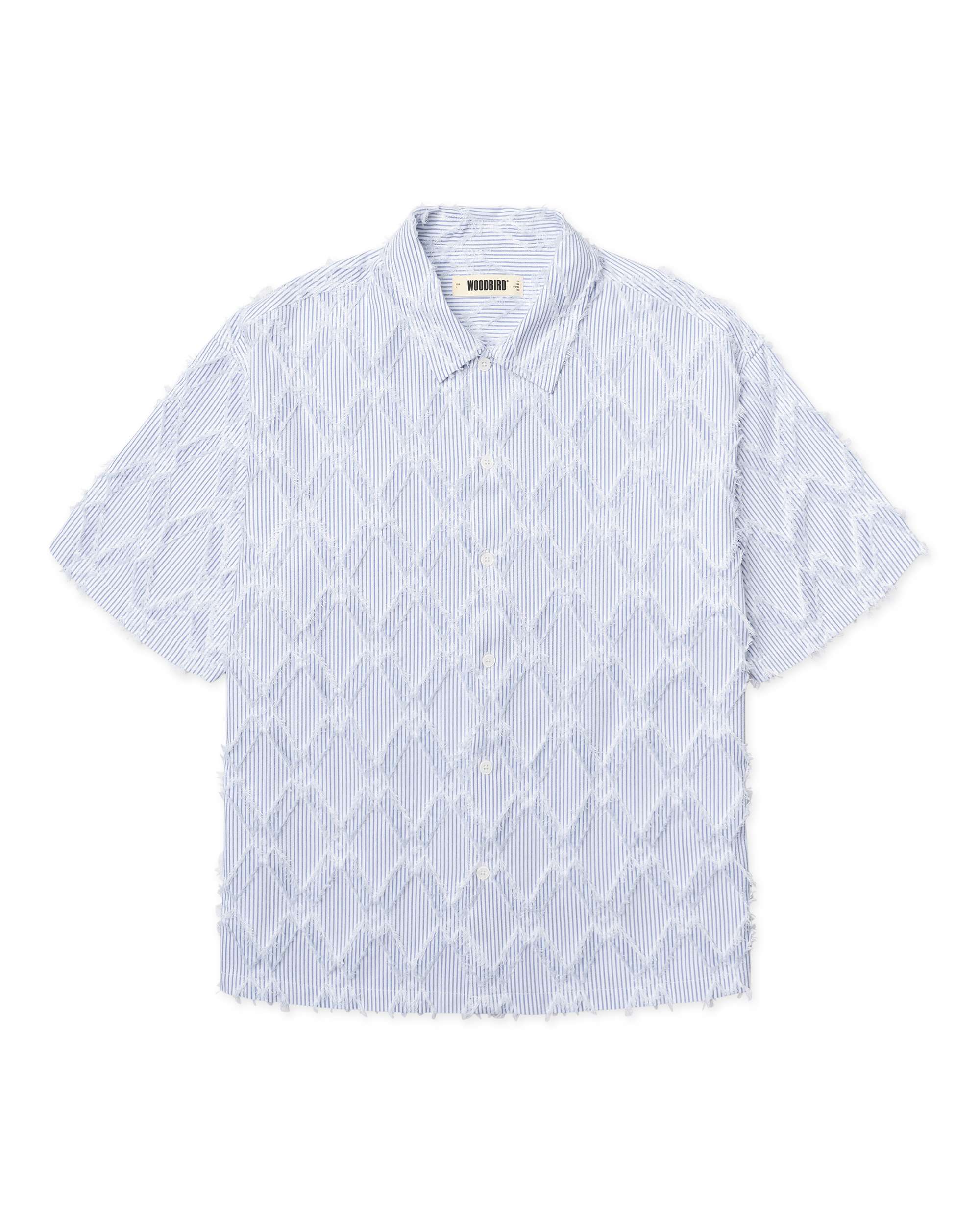 Woodbird WBWang Fil Coupe Shirt Shirts Blue Stripe