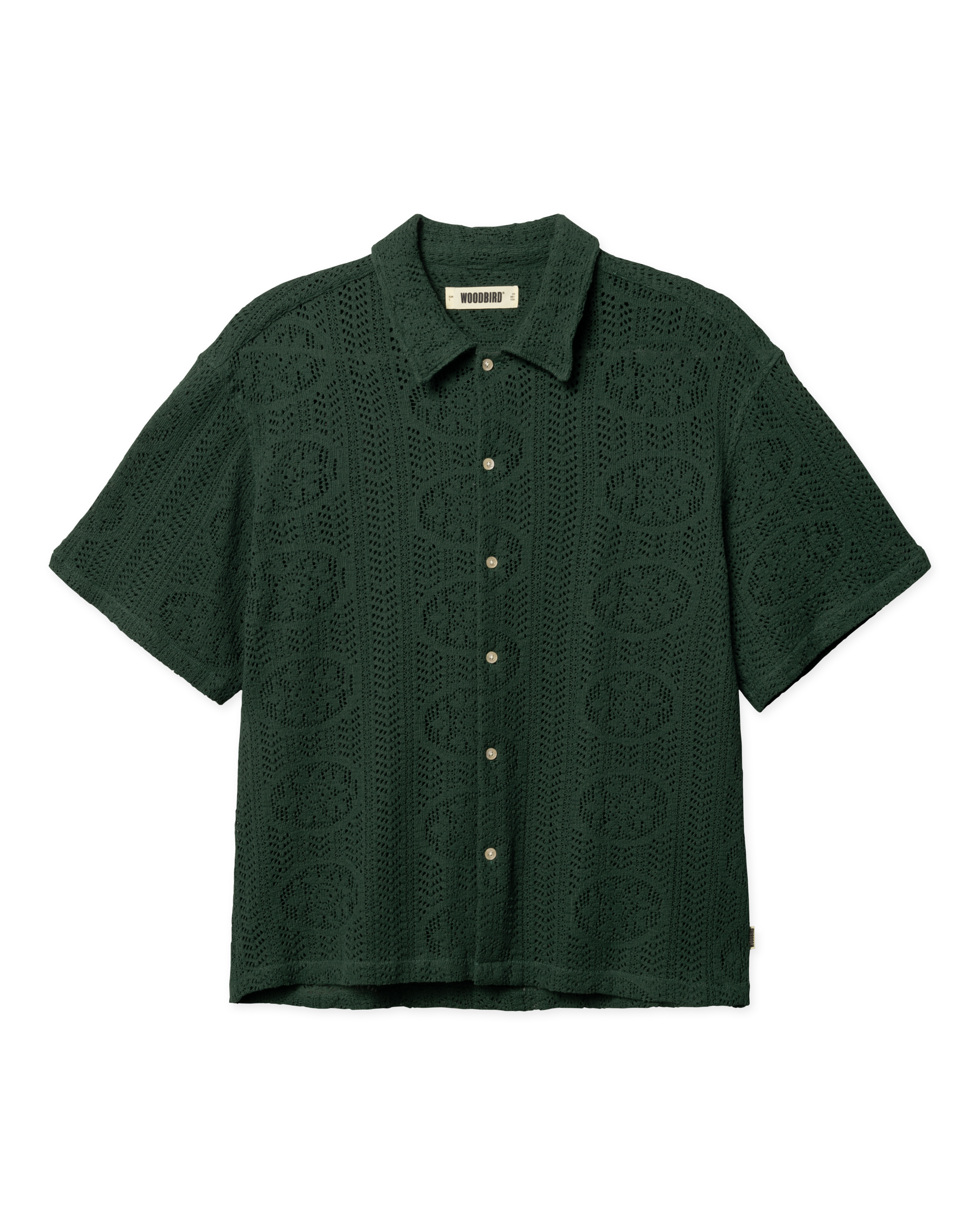 Woodbird WBWang Knit Shirt Shirts Pine Green