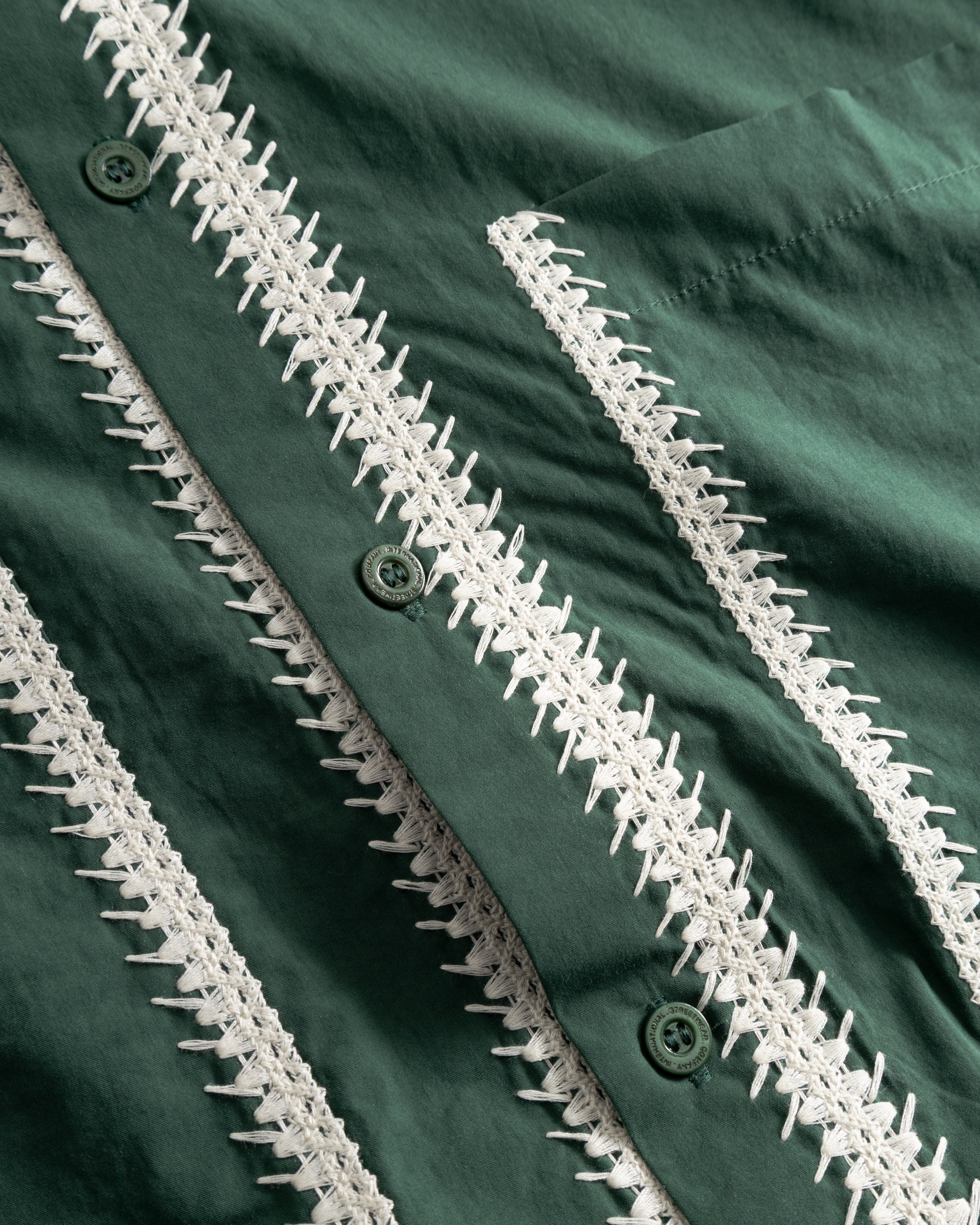 Woodbird WBWang Line Shirt Shirts Pine Green