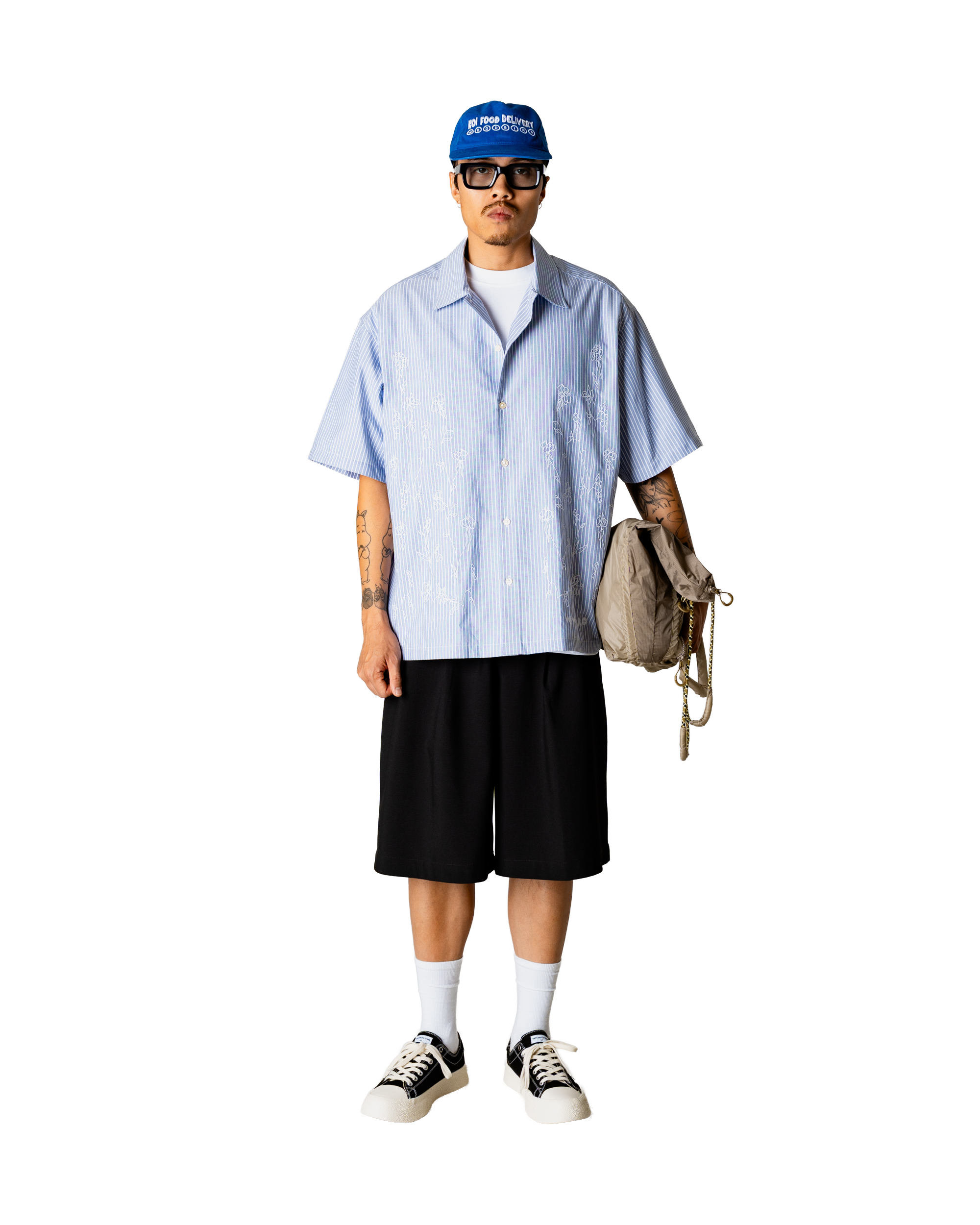 Woodbird WBWang Ox Flower Shirt Shirts Light Blue