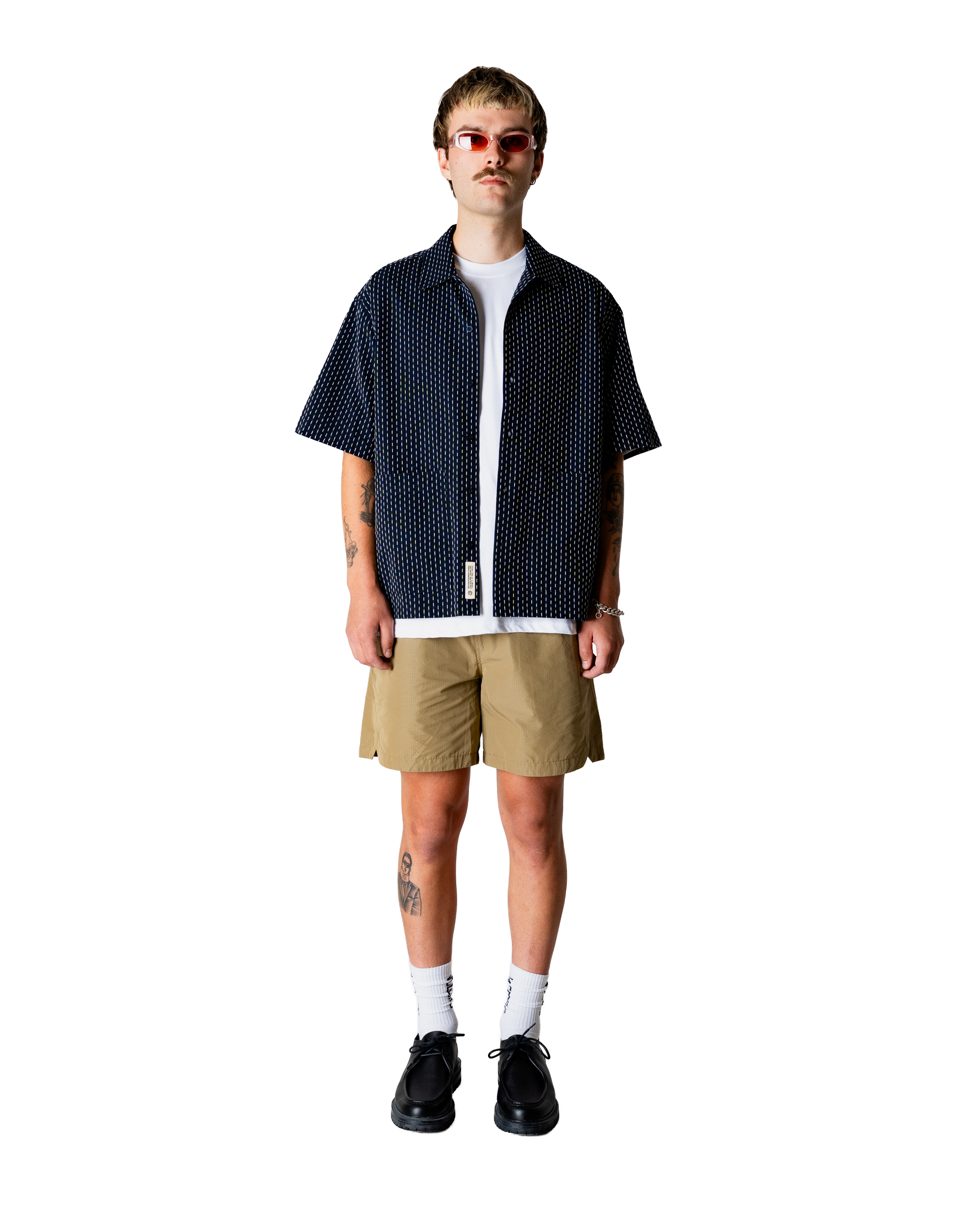 Woodbird WBWang Shiko Shirt Shirts Dark Navy