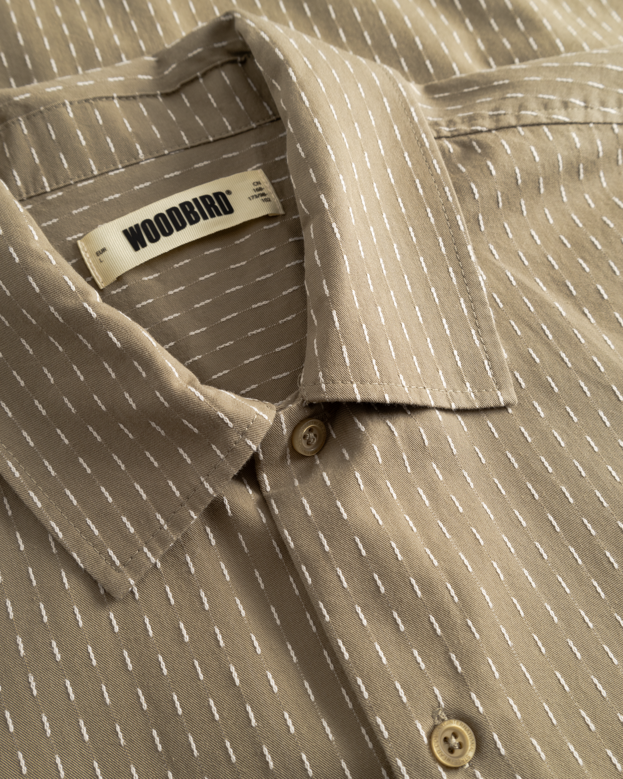 Woodbird WBWang Shiko Shirt Shirts Stone