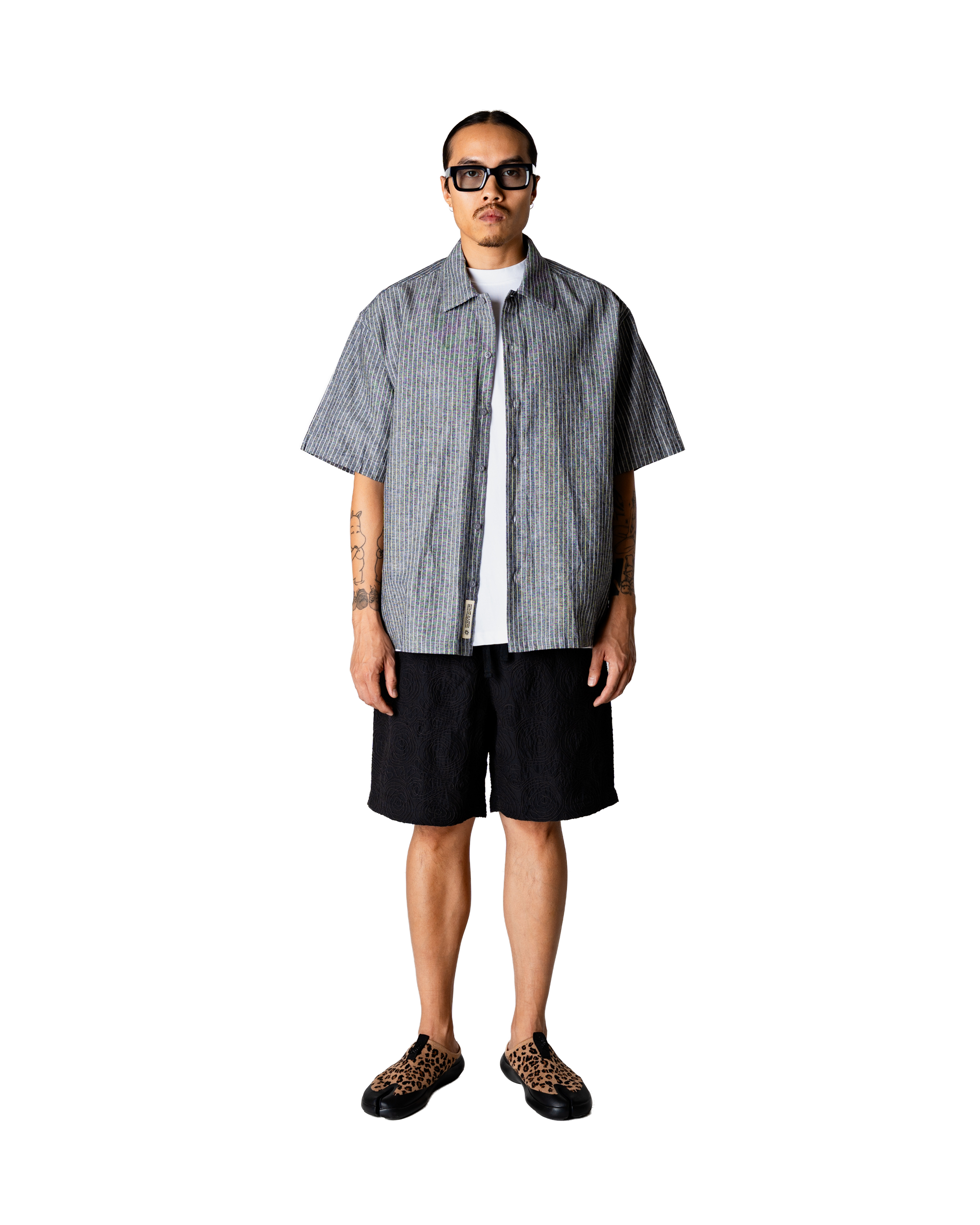 Woodbird WBWang Tai Stripe Shirt Shirts Black Stripe