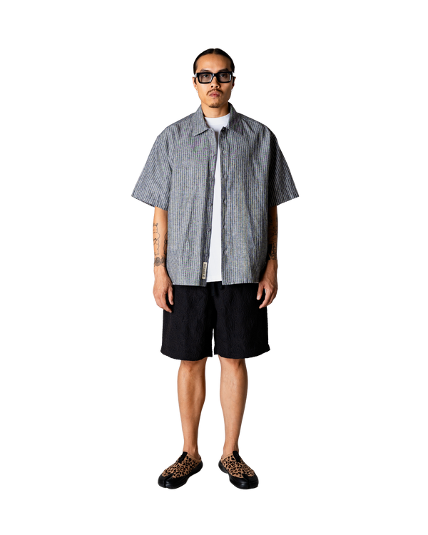 Woodbird WBWang Tai Stripe Shirt Shirts Black Stripe