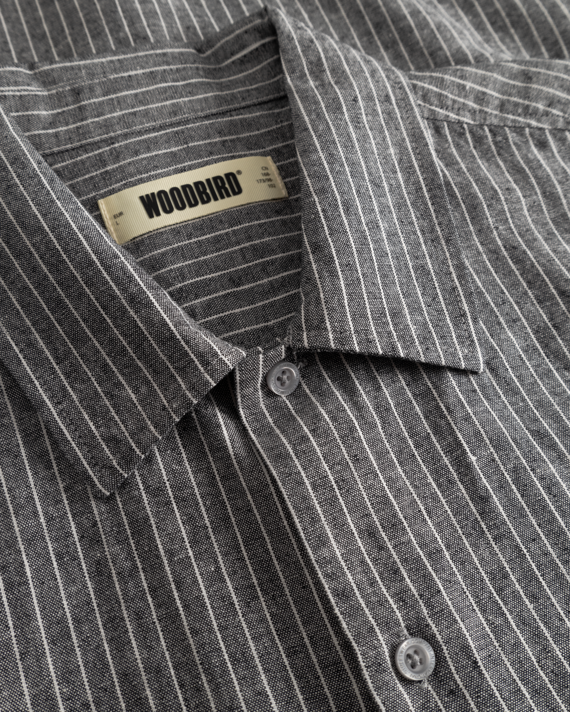 Woodbird WBWang Tai Stripe Shirt Shirts Black Stripe
