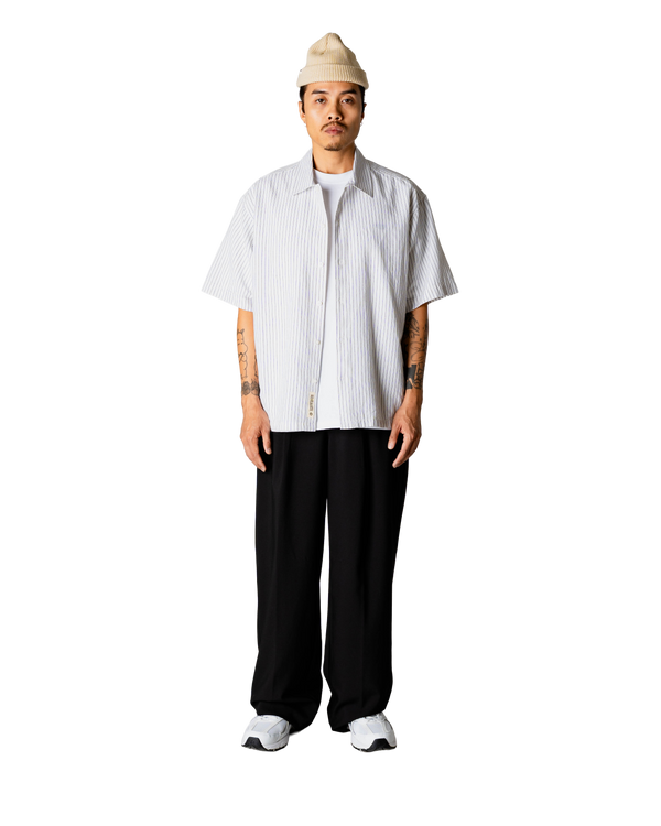 Woodbird WBWang Tai Stripe Shirt Shirts White Stripe