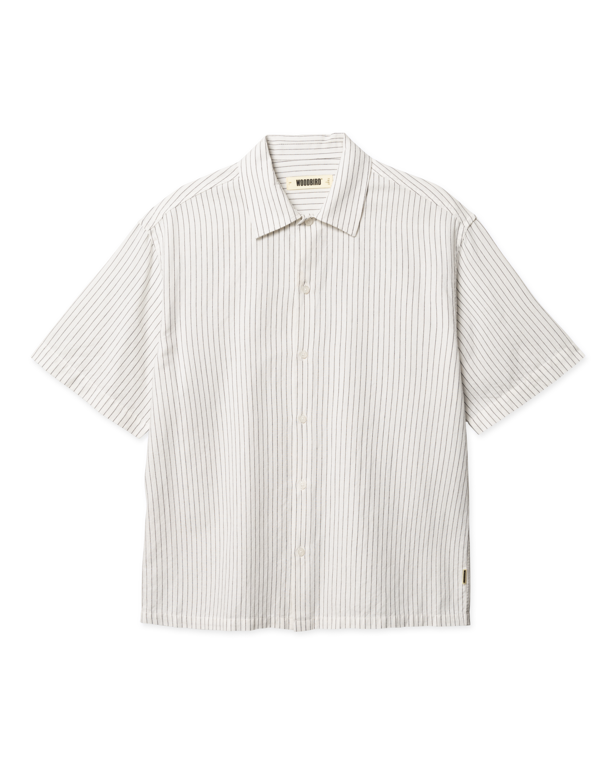 Woodbird WBWang Tai Stripe Shirt Shirts White Stripe
