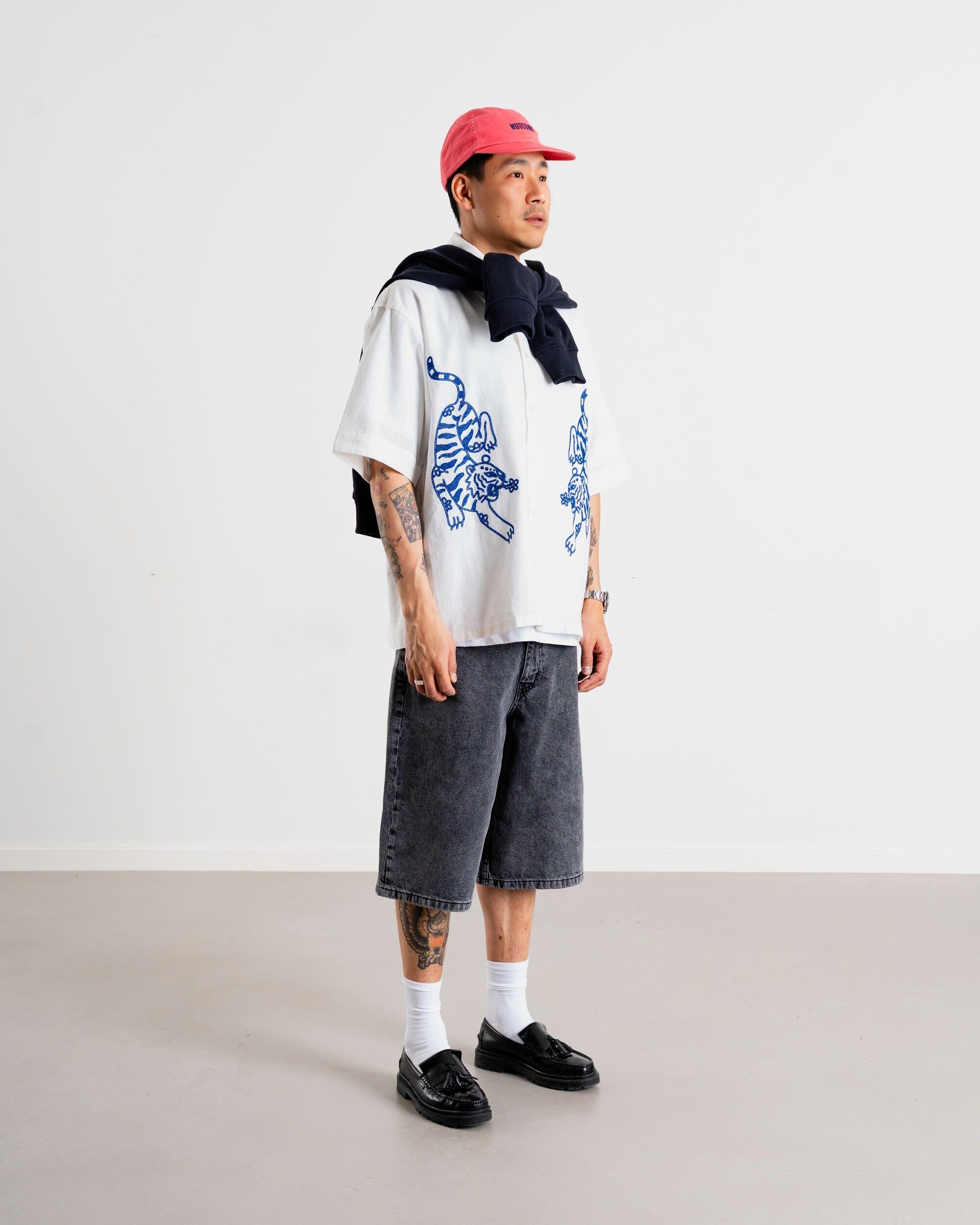 Woodbird WBWang Tiger Shirt Shirts Off White
