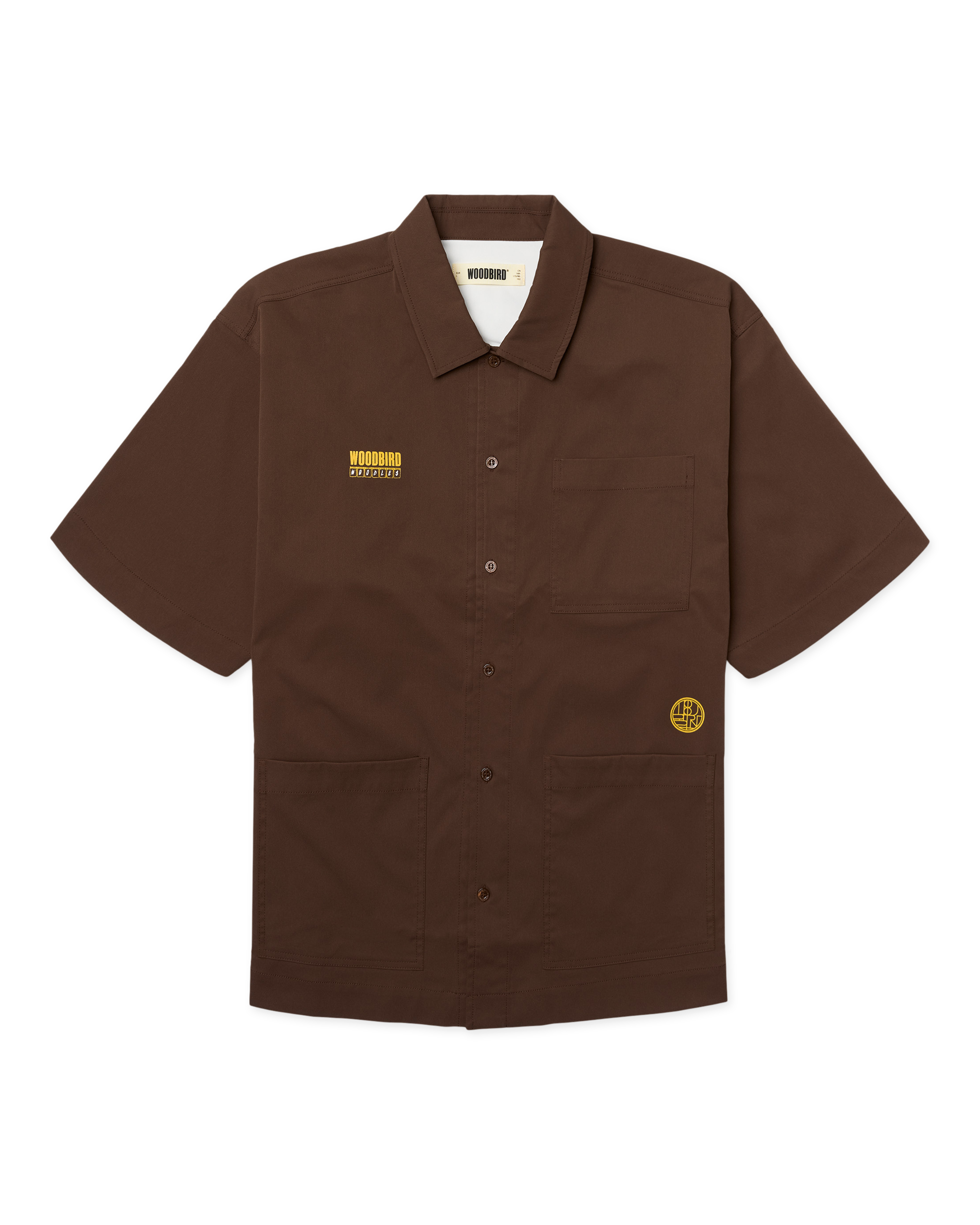 Woodbird WBWang Work Shirt Shirts Dark Brown
